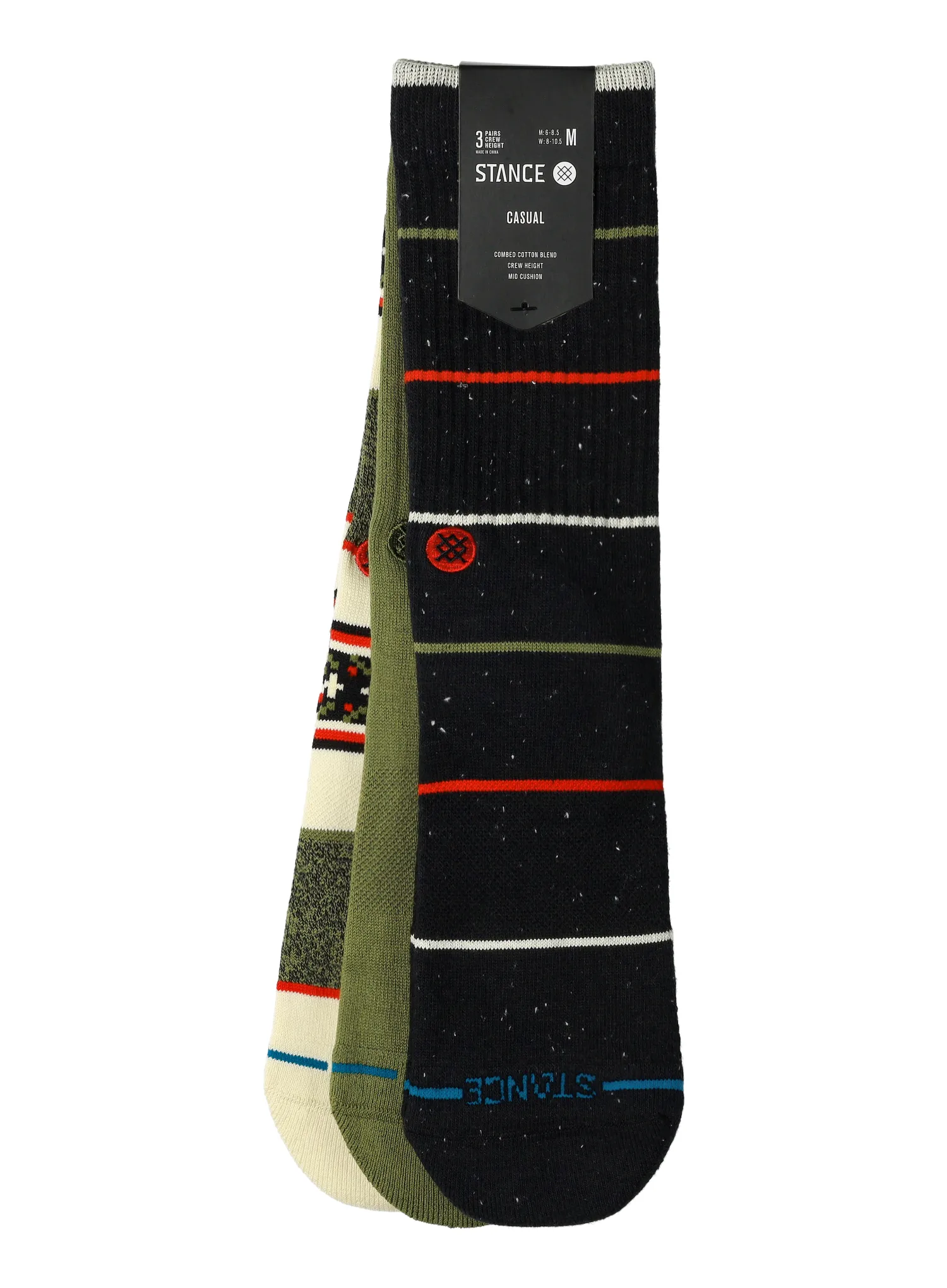 Шкарпетки Stance Greetings Crew 3-Pack - black