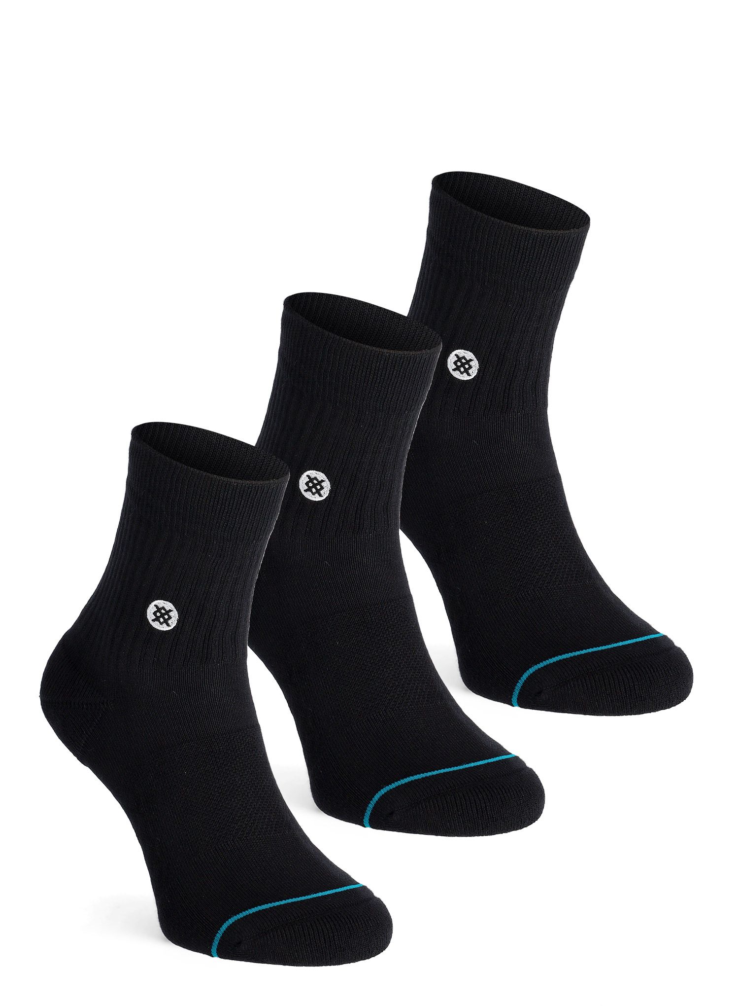Шкарпетки Stance Icon Quarter 3 Pack - black