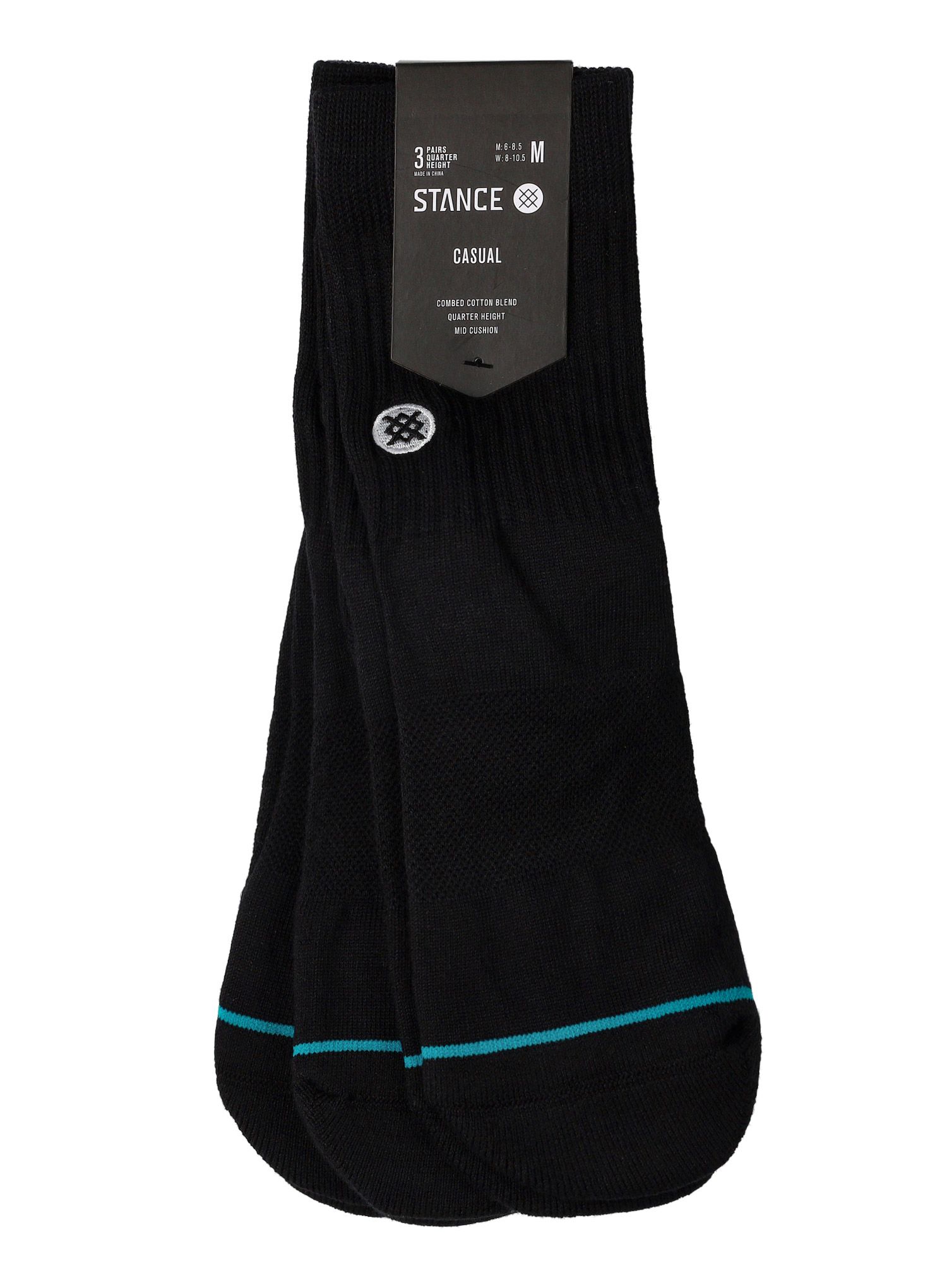 Шкарпетки Stance Icon Quarter 3 Pack - black