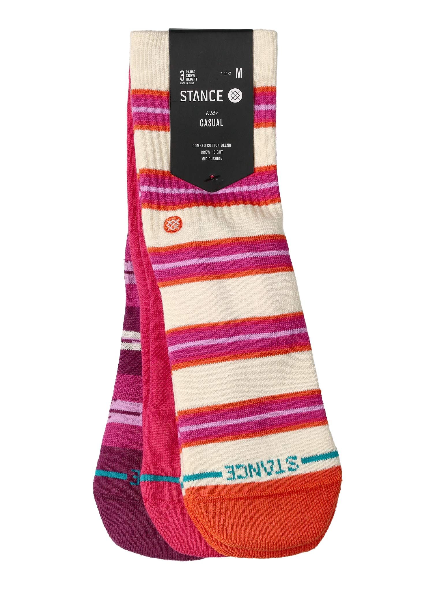 Шкарпетки Stance Kids Trailbound 3 Pack - pink