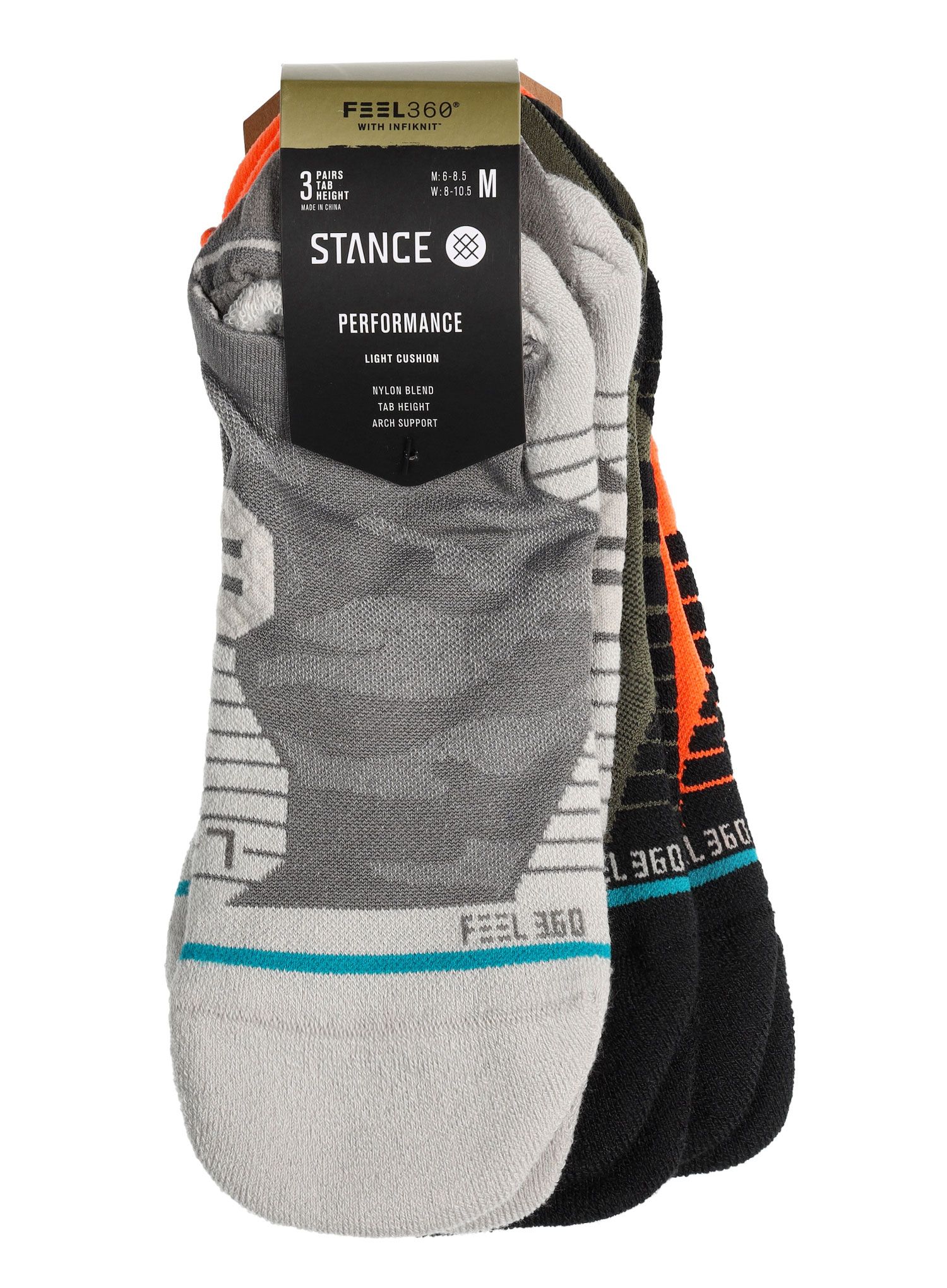 Шкарпетки для бігу Stance Klicks 3 Pack - multi