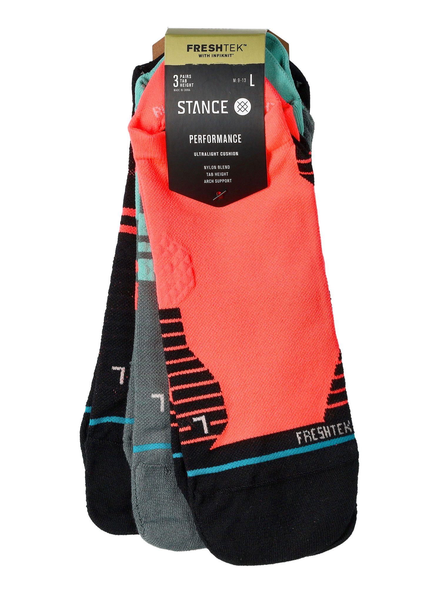 Шкарпетки для бігу Stance Quantum Tab 3 Pack - multi
