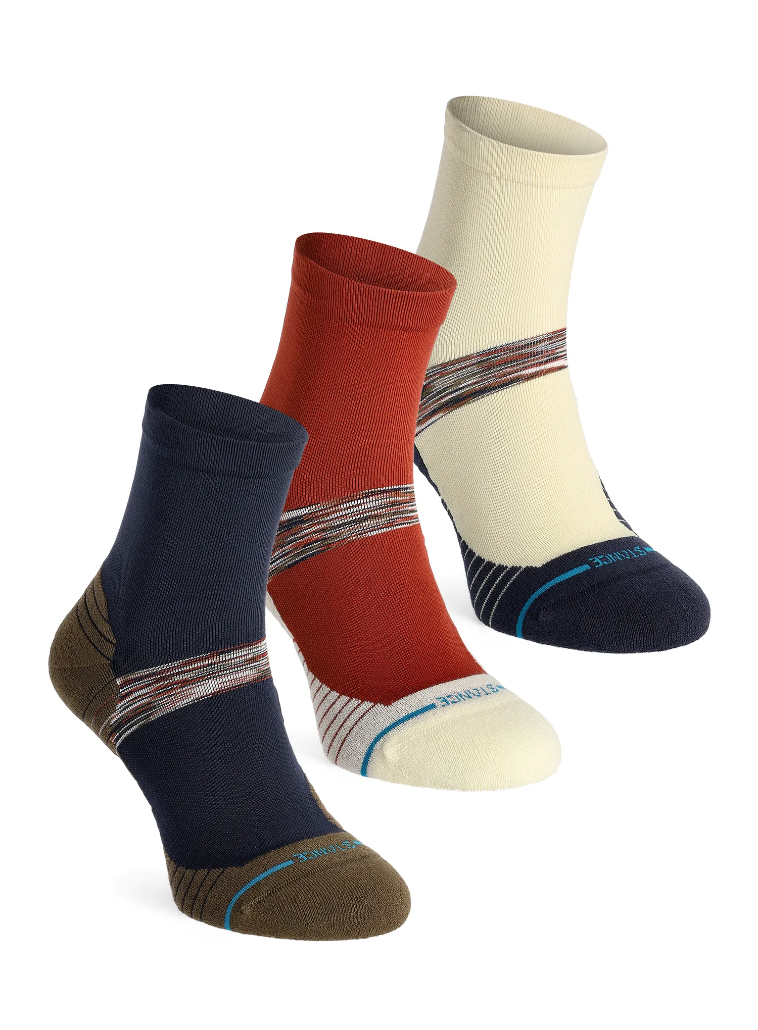 Шкарпетки для бігу Stance Riveen Light Qtr 3-Pack - rust