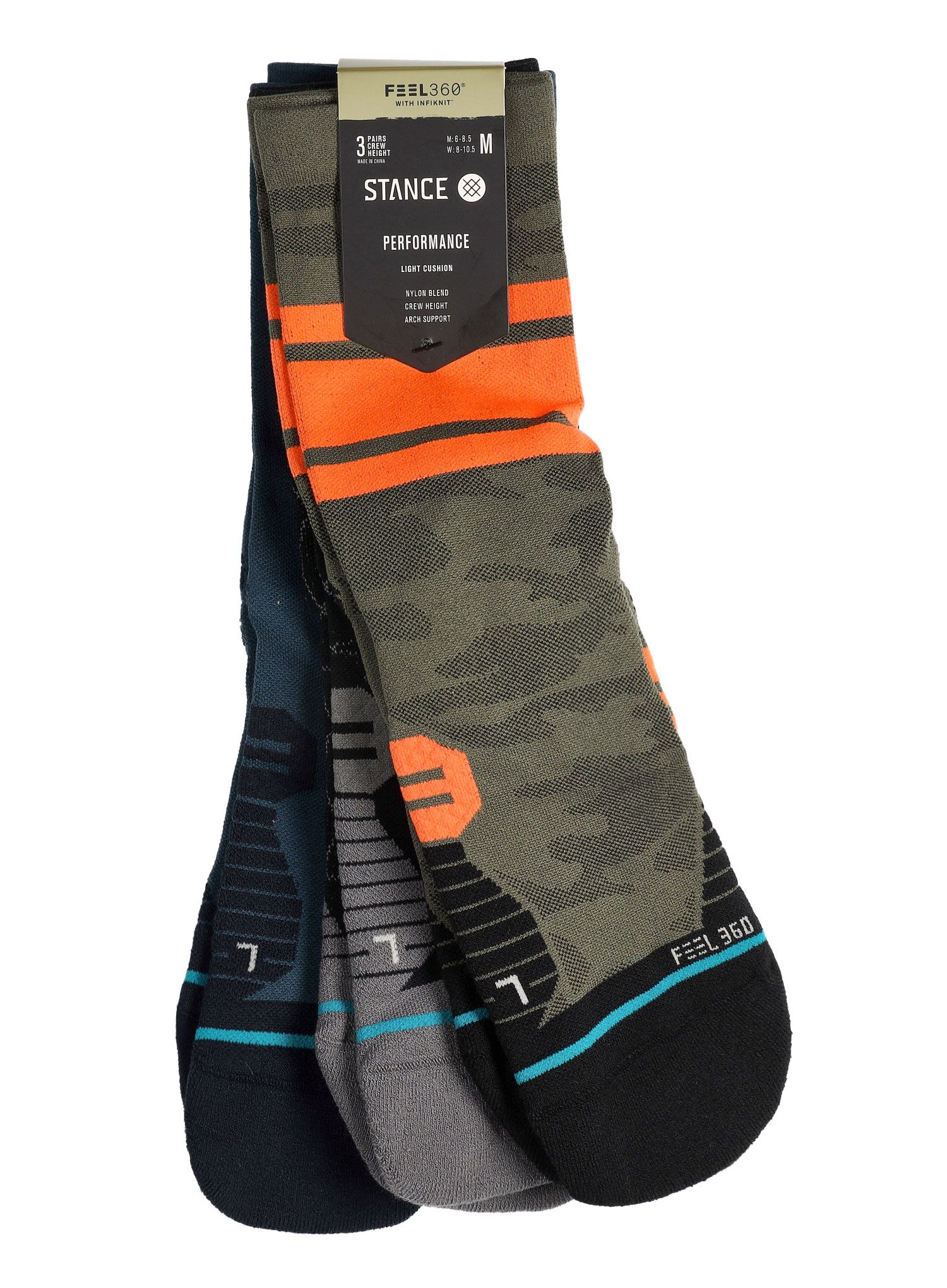 Шкарпетки для бігу Stance Sargent 3 Pack - multi