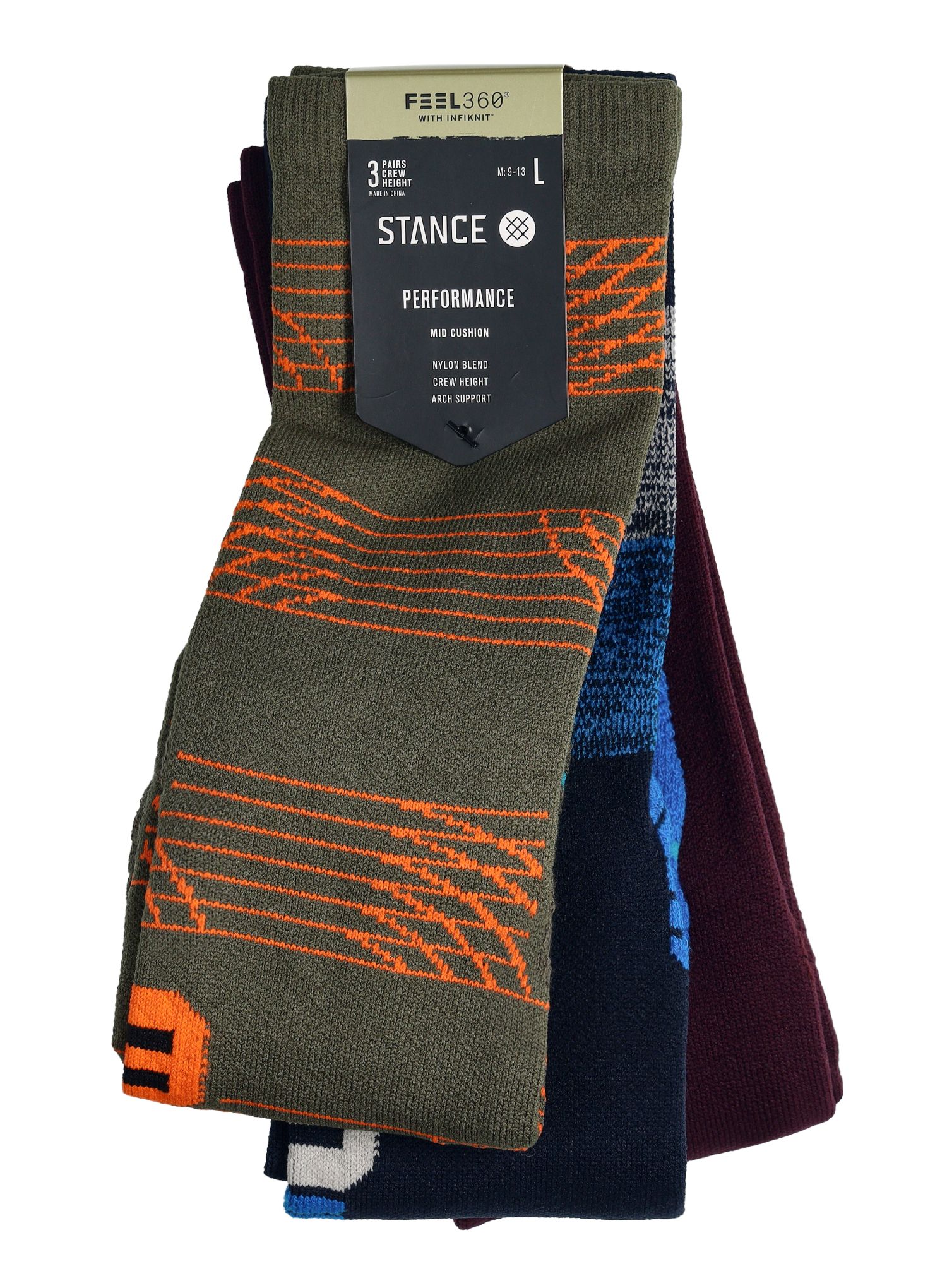 Шкарпетки для бігу Stance Starting 3 Pack - multi