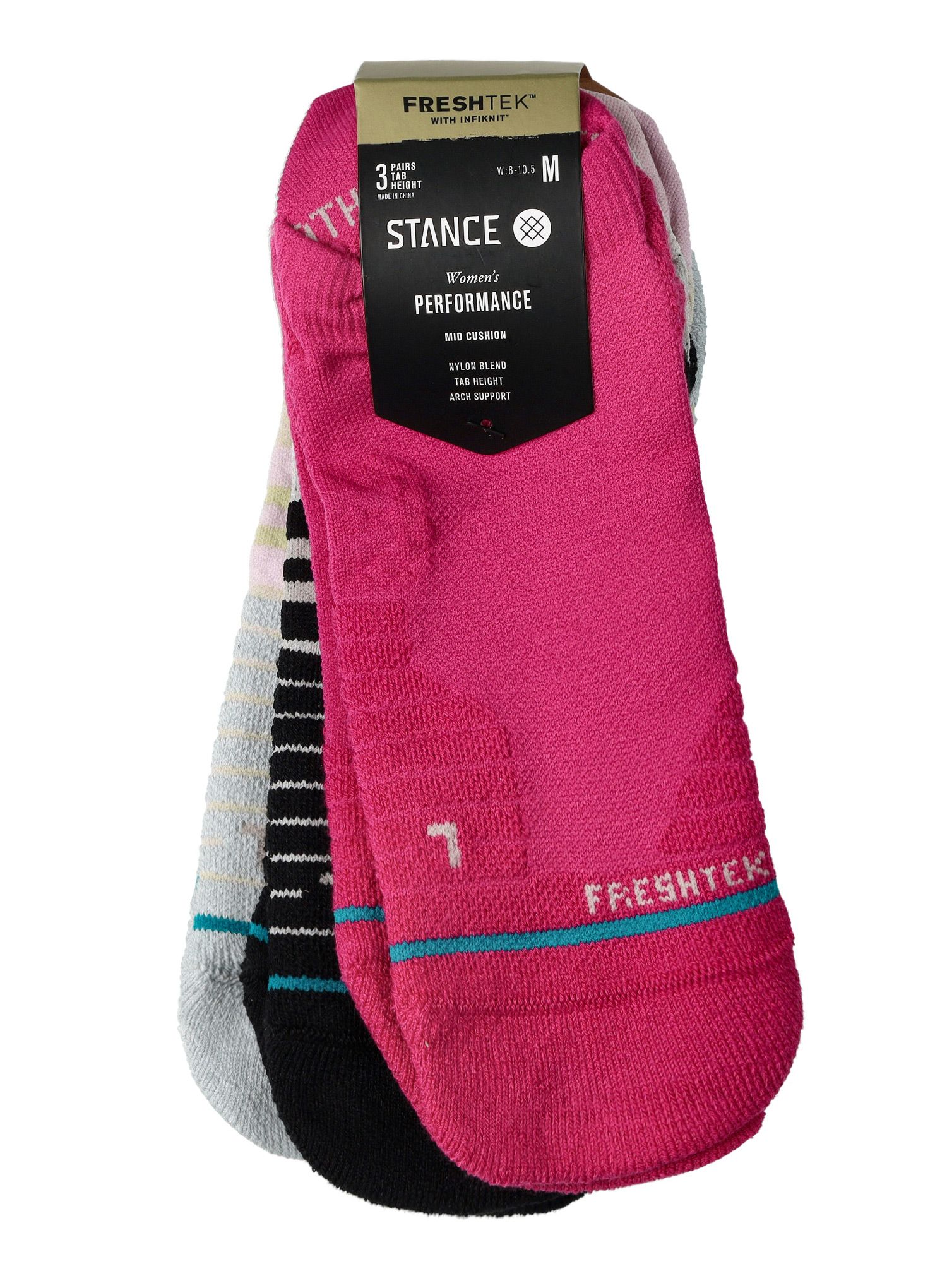 Шкарпетки жіночі Stance Way To Go 3 Pack - magenta