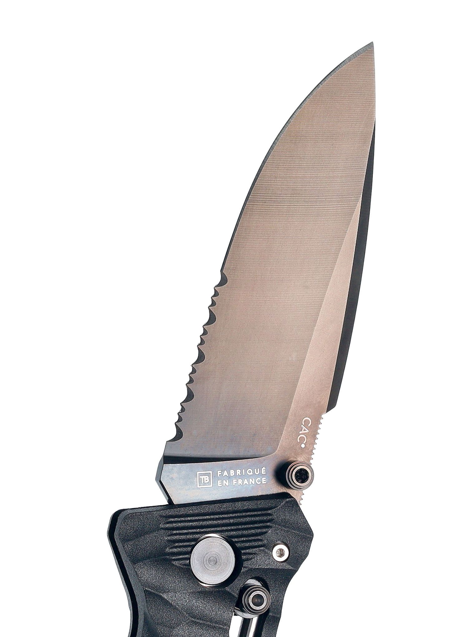 Ніж туристичний TB Outdoor CAC Serration Manche Toxifie - black