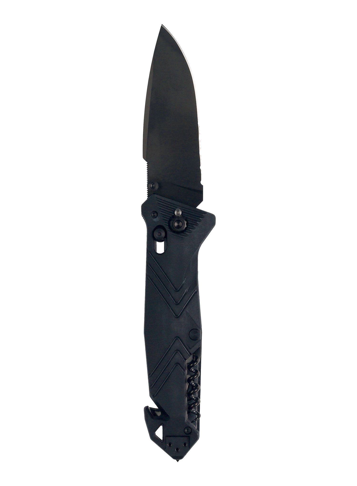 Ніж туристичний складний TB Outdoor CAC Serration - black