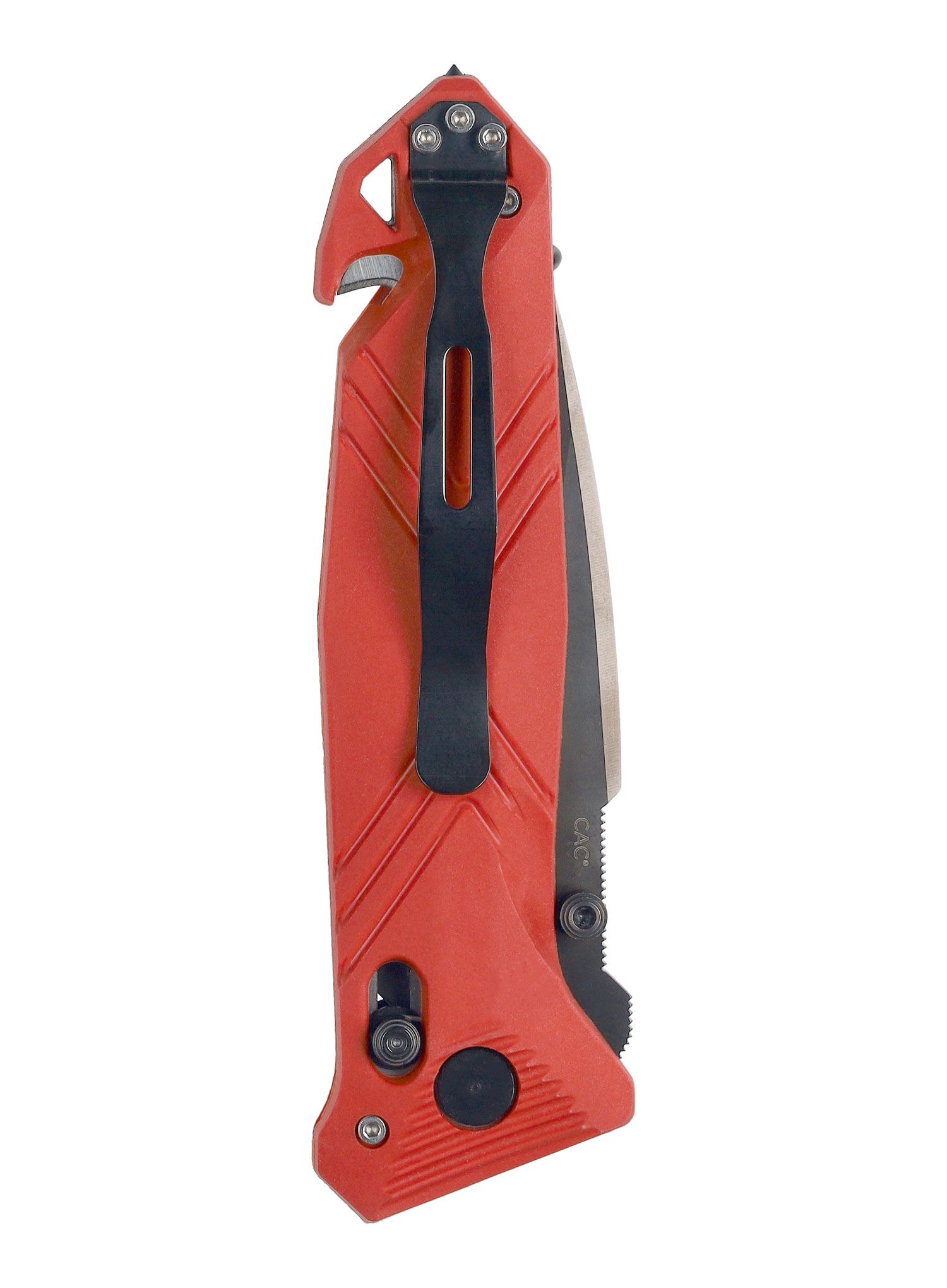 Ніж туристичний складний TB Outdoor CAC Serration - red