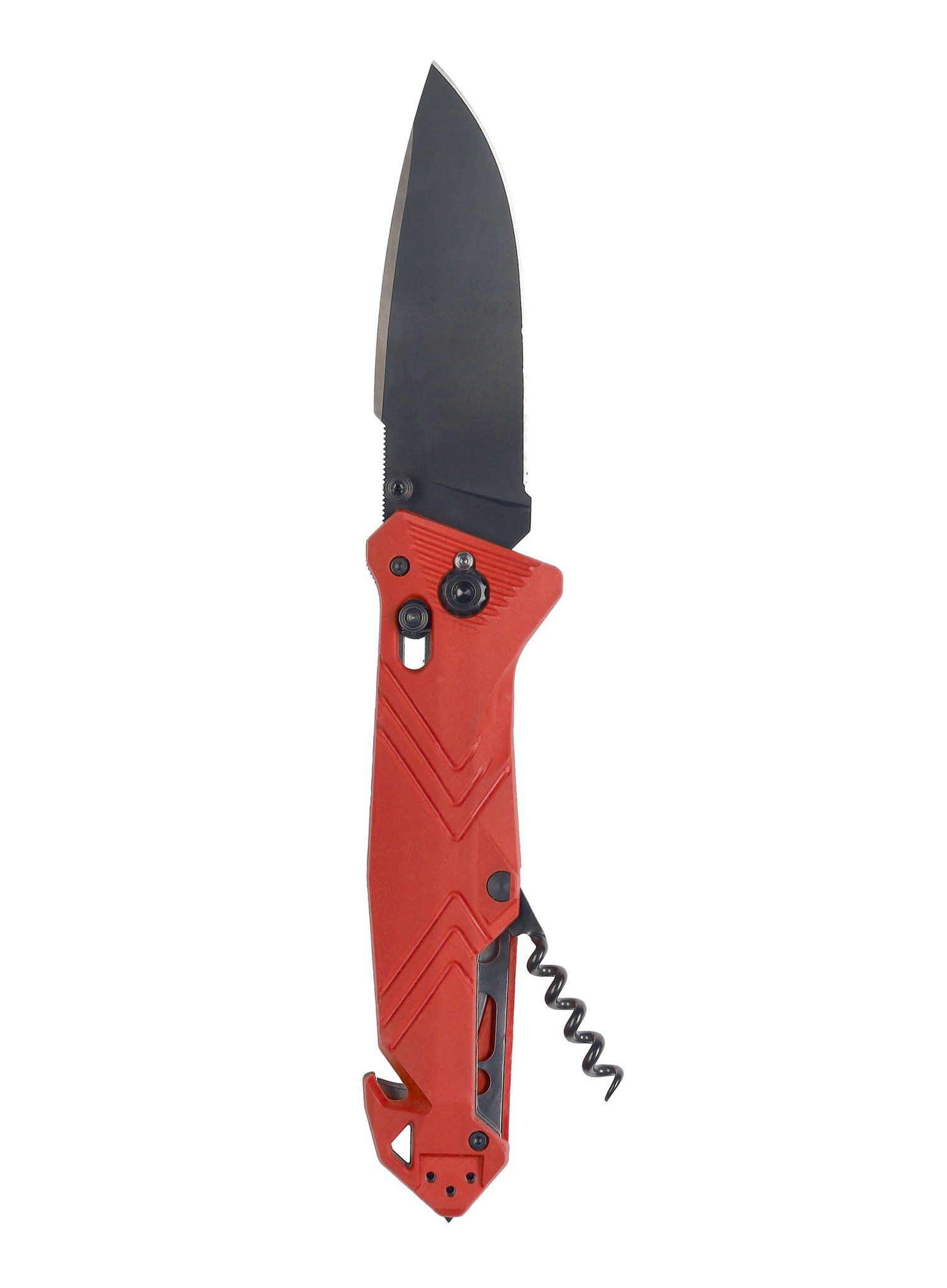 Ніж туристичний складний TB Outdoor CAC Serration - red