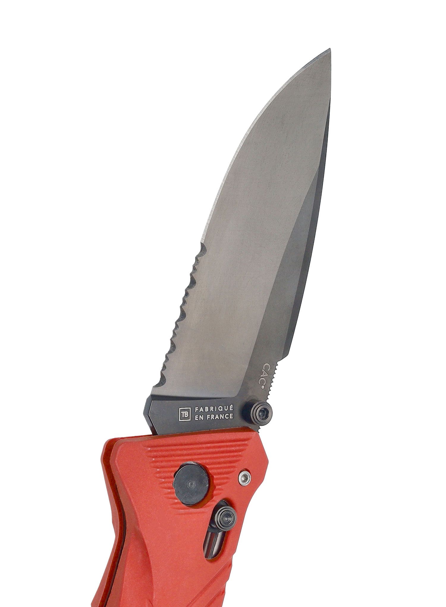 Ніж туристичний складний TB Outdoor CAC Serration - red
