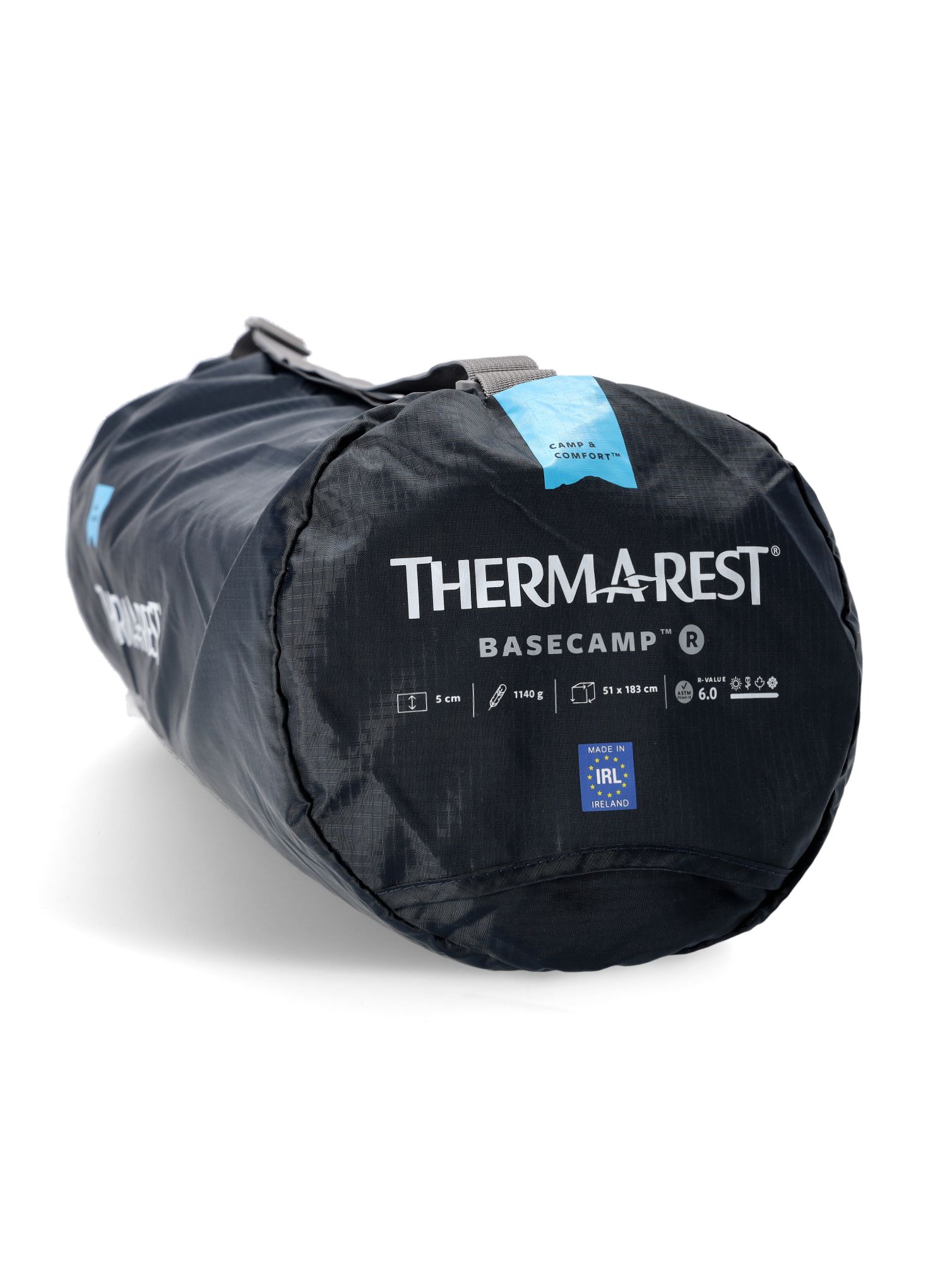 Килимок самонадувний Therm a Rest Base Camp Regular - poseidon blue