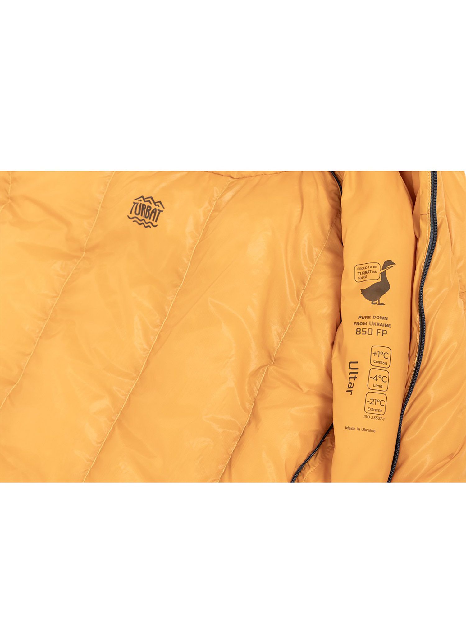Спальний мішок пуховий Turbat Ultar (185 cm) - dark cheddar