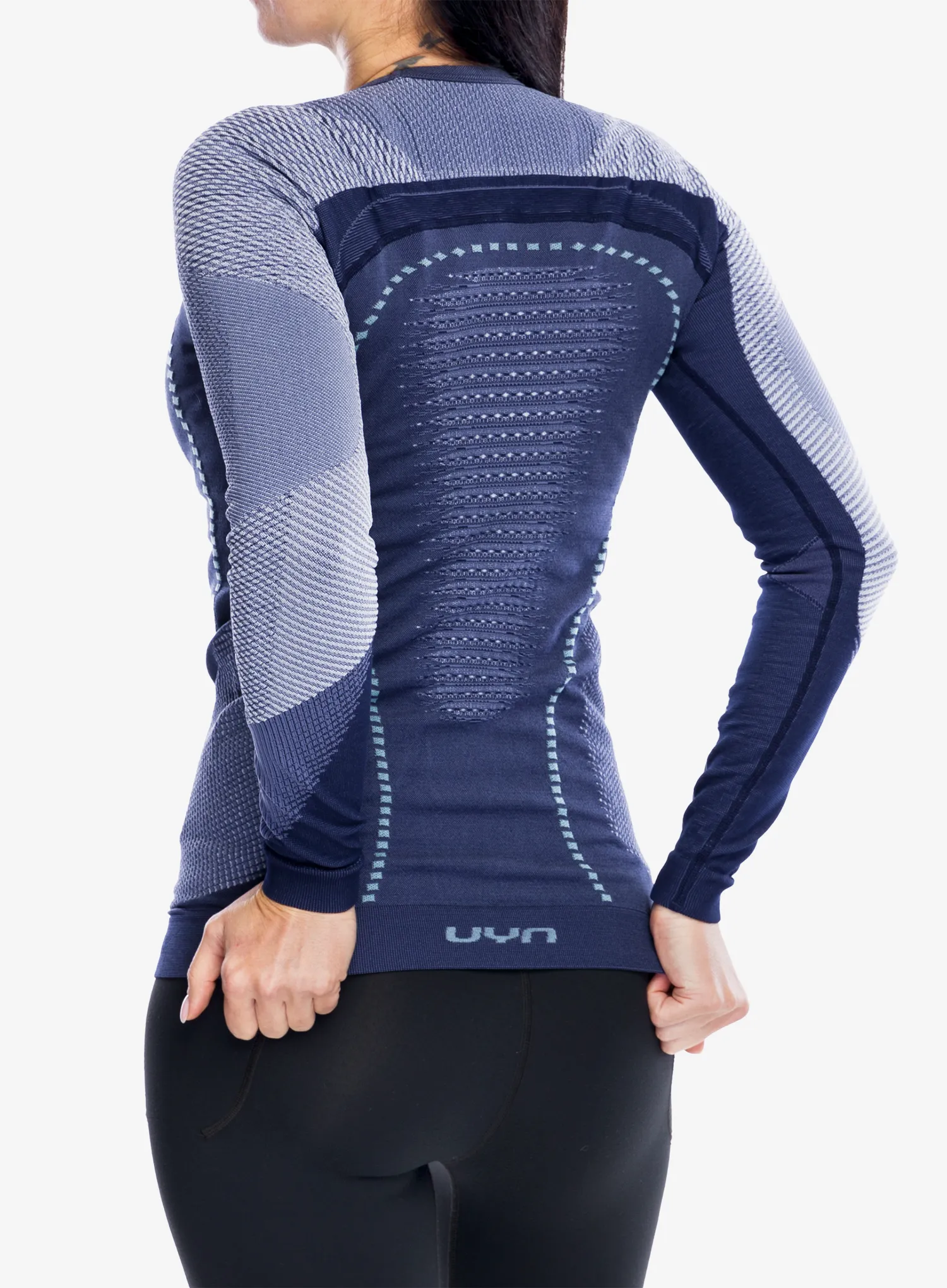 Термокофта UYN Ambityon UW Shirt LS - deep blue/white/light blue