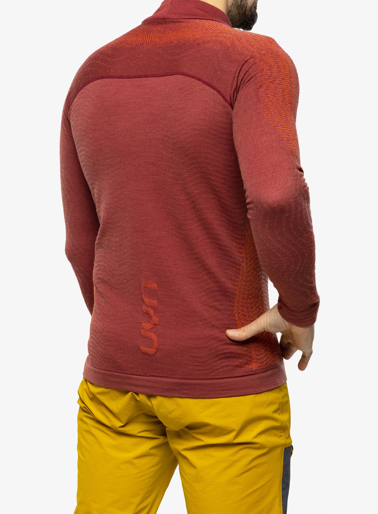 Термокофта UYN Man Nival 2nd Layer OW Shirt Long SL - sofisticated red/orange shiny
