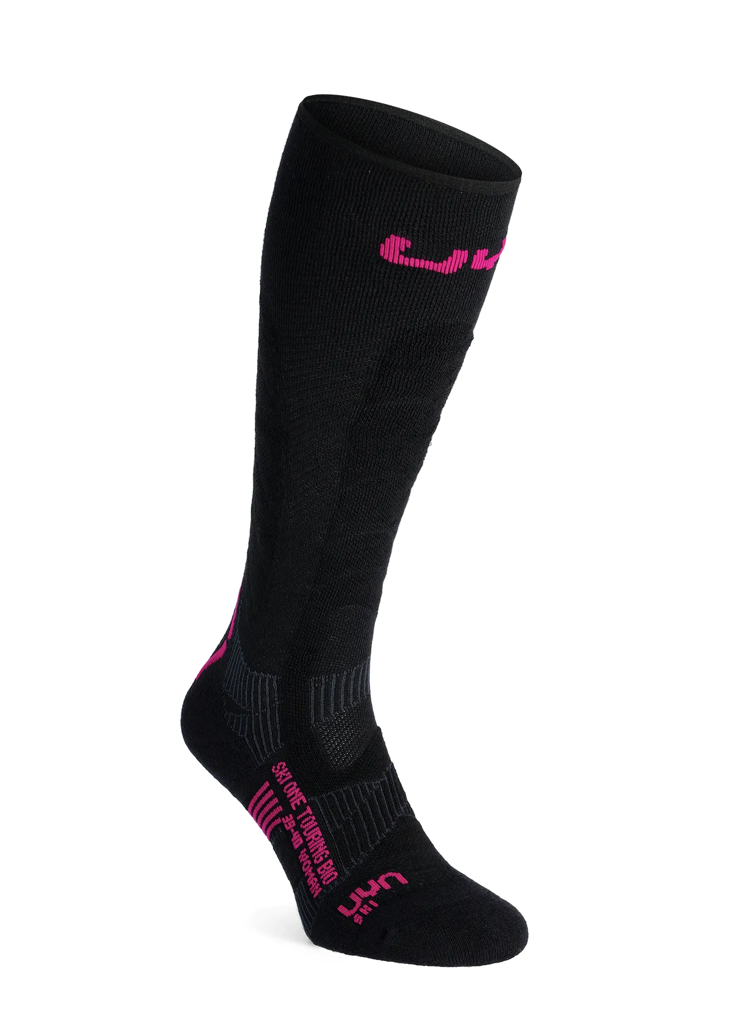 Шкарпетки жіночі UYN Ski Touring One Bio Socks - black/pink yarrow