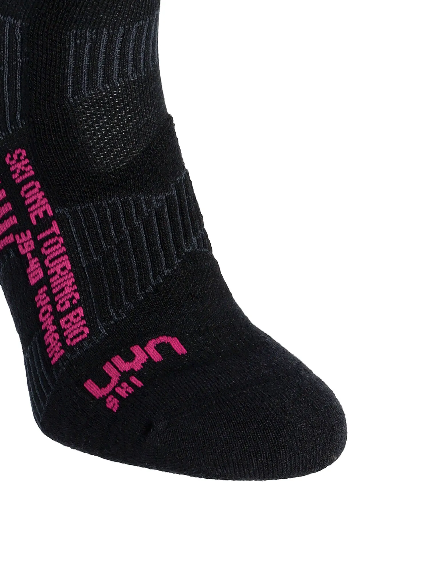 Шкарпетки жіночі UYN Ski Touring One Bio Socks - black/pink yarrow