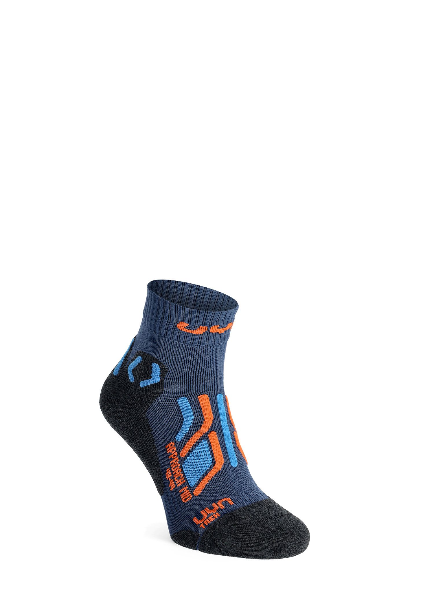 Шкарпетки UYN Trekking Approach Mid Socks 2-Pack - blue/orange/grey melange
