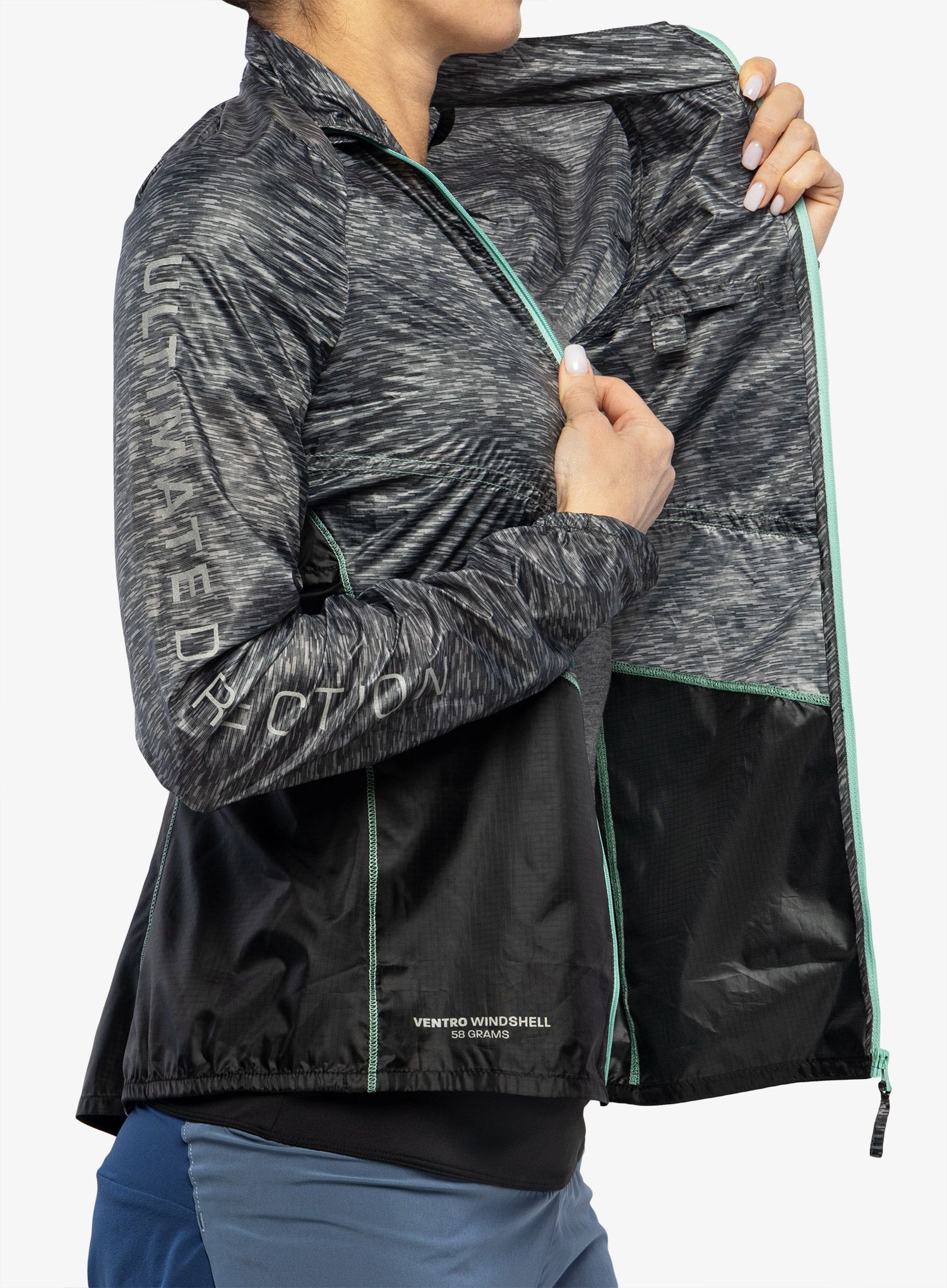 Куртка для бігу жіноча Ultimate Direction Ventro Windshell - hth.grey
