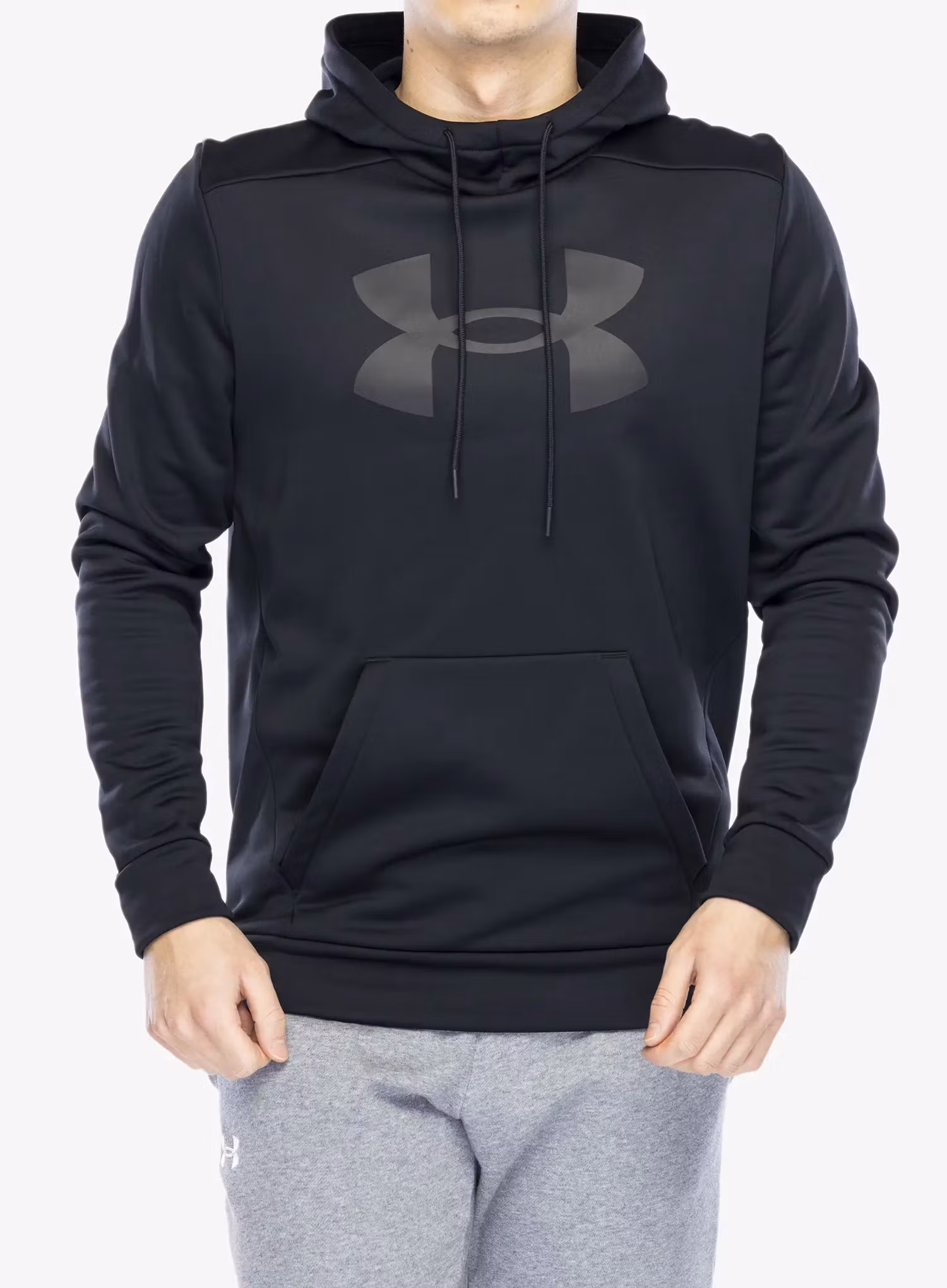 Кофта з каптуром Under Armour Armour Fleece Big Logo Hoodie - black/black