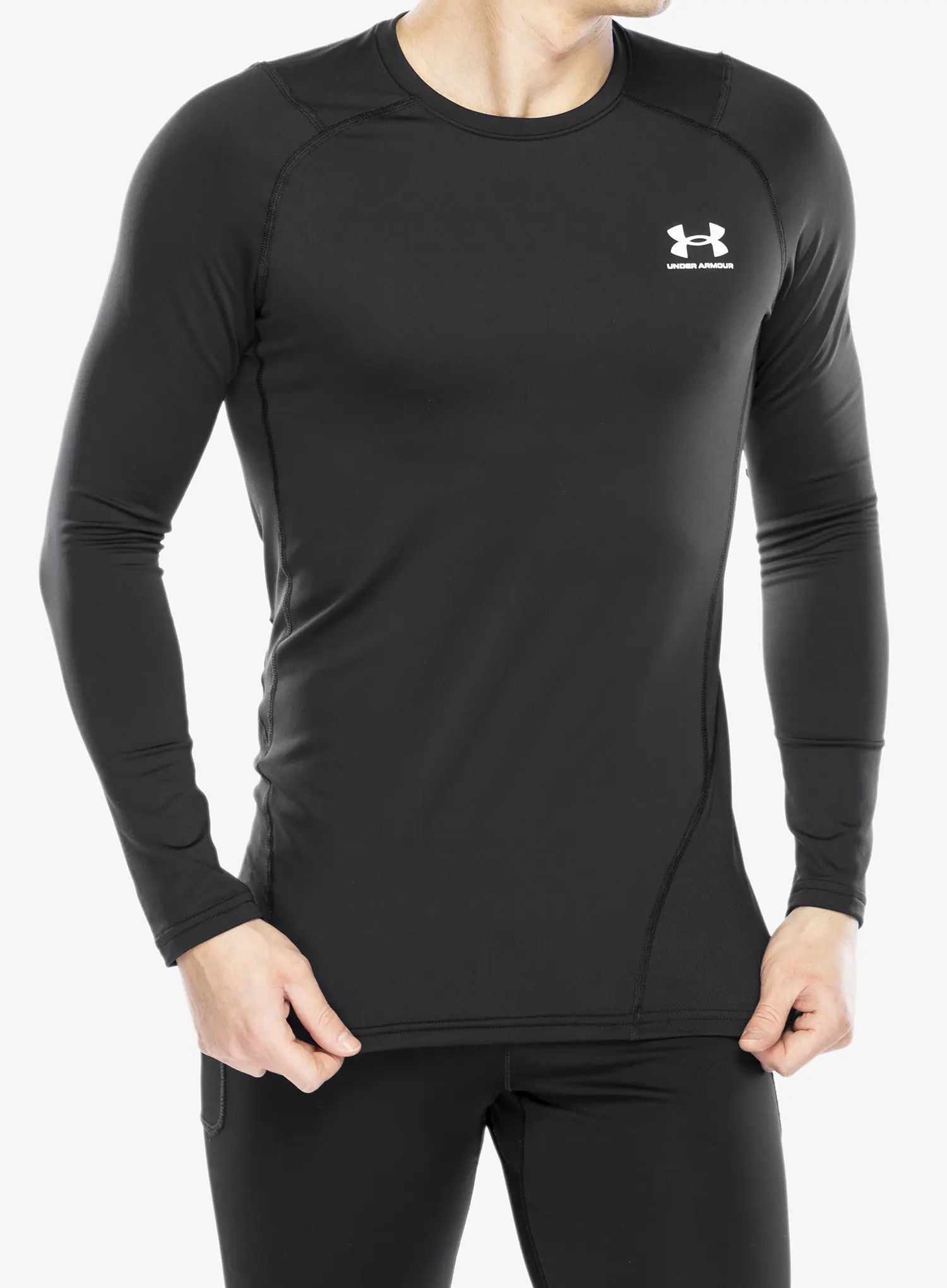 Кофта Under Armour ColdGear Fitted Crew - black/white