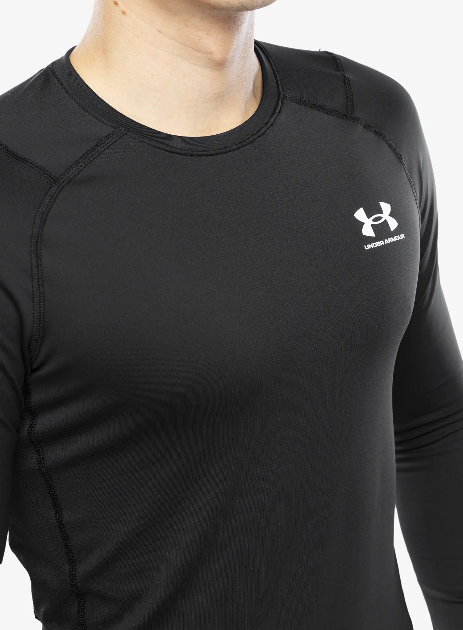 Кофта Under Armour ColdGear Fitted Crew - black/white