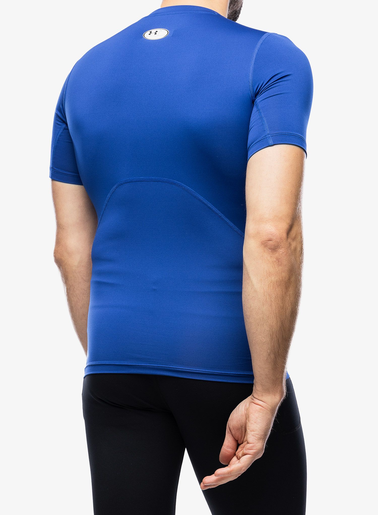 Футболка для тренувань Under Armour HG Armour Comp S/S - royal/white