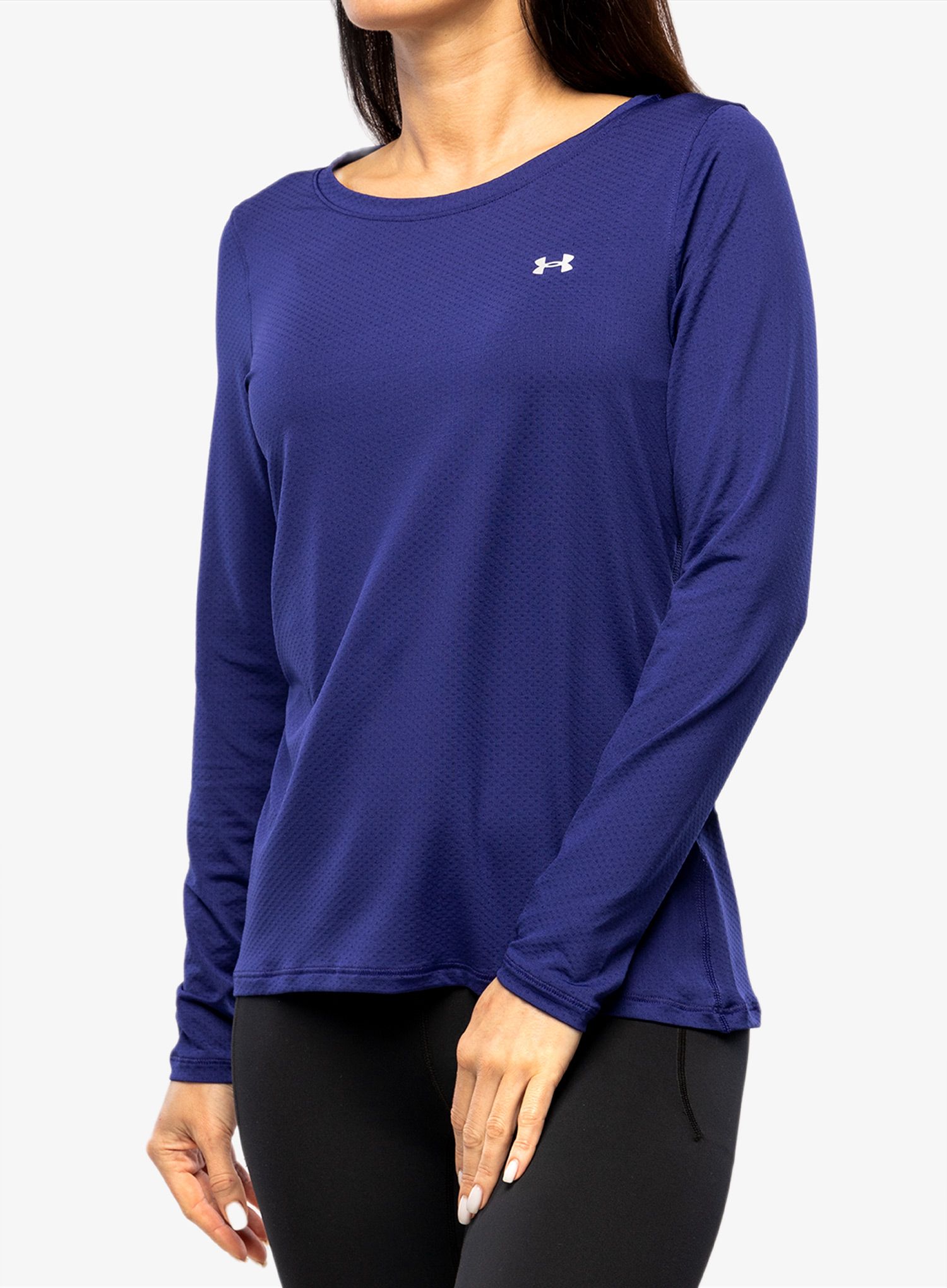 Кофта жіноча Under Armour HeatGear Armour Long Sleeve - sonar blue/metallic silver