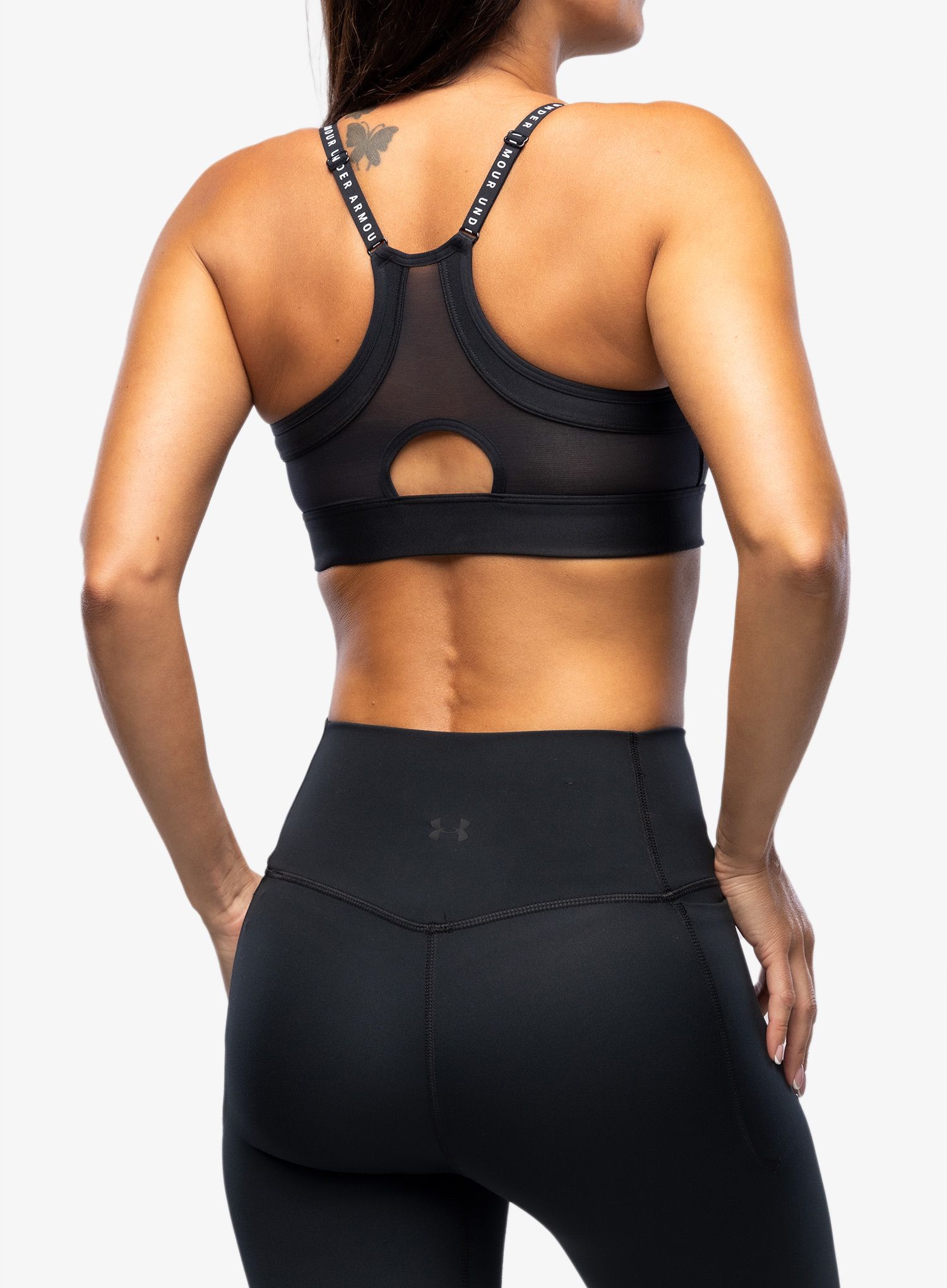 Бюстгальтер спортивний Under Armour Infinity Low Covered Sports Bra - black/white