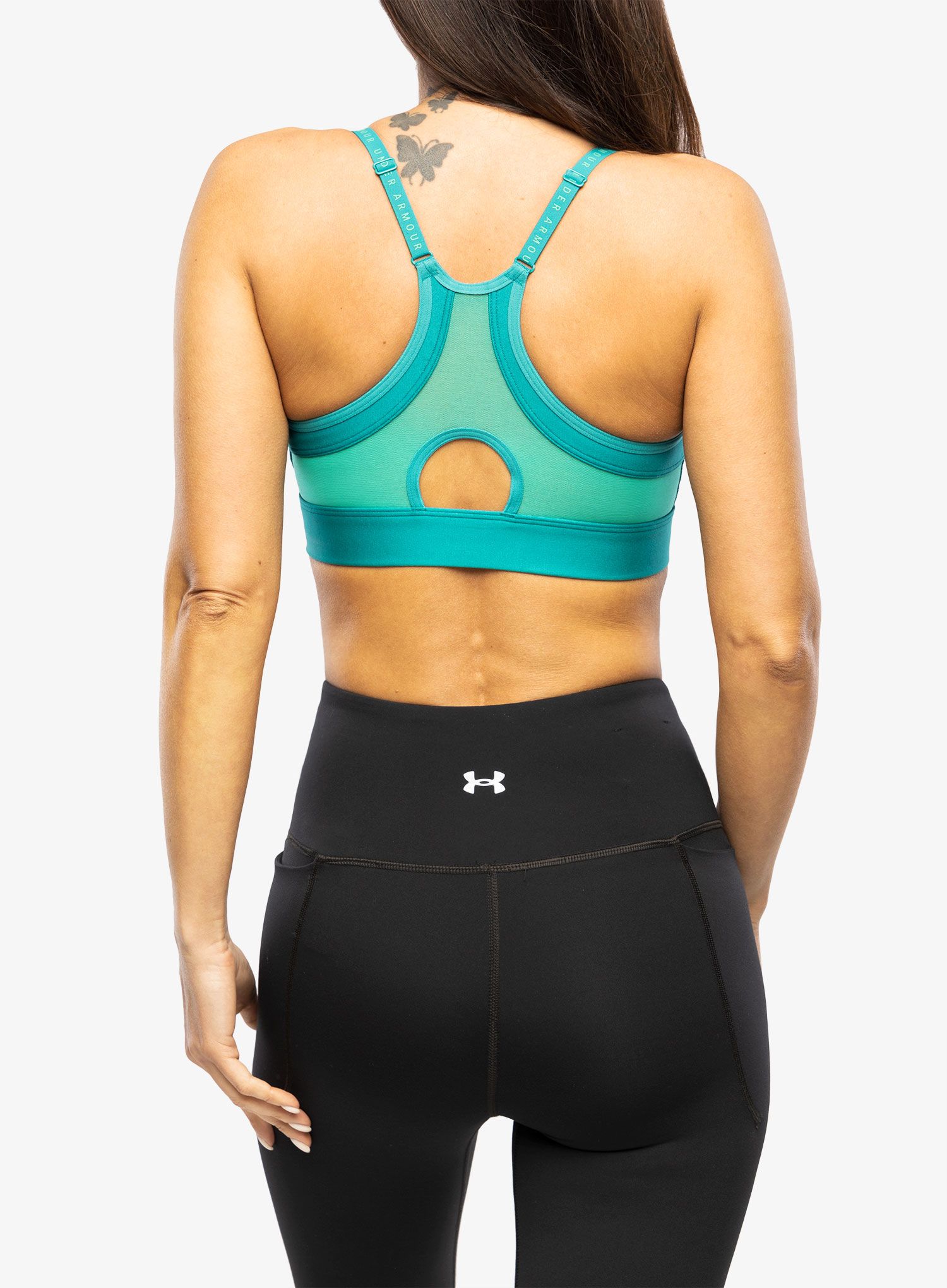 Топ спортивний Under Armour Infinity Low Covered Sports Bra - coastal teal/birdie green