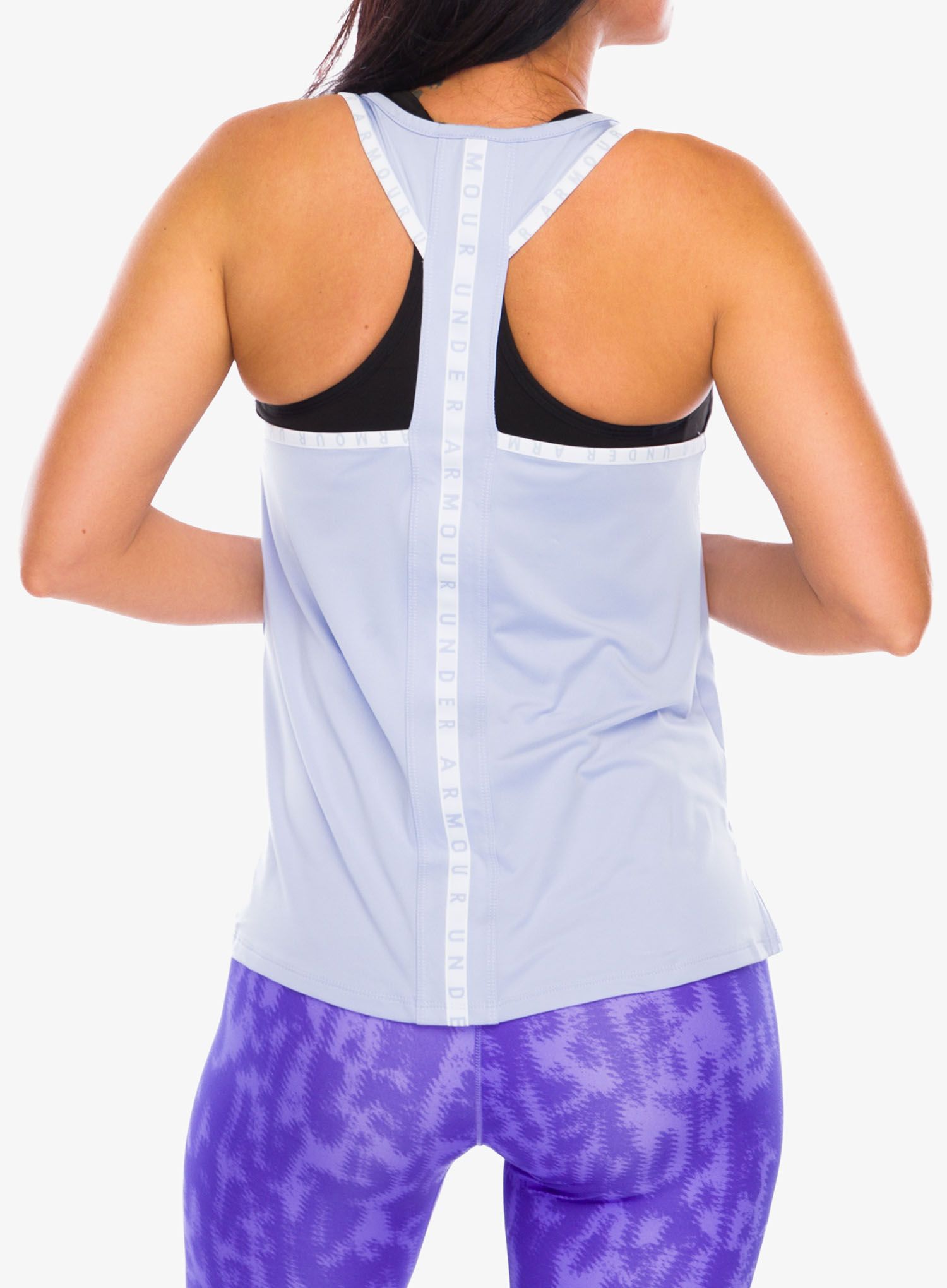Топ жіночий Under Armour Knockout Tank - celeste/white