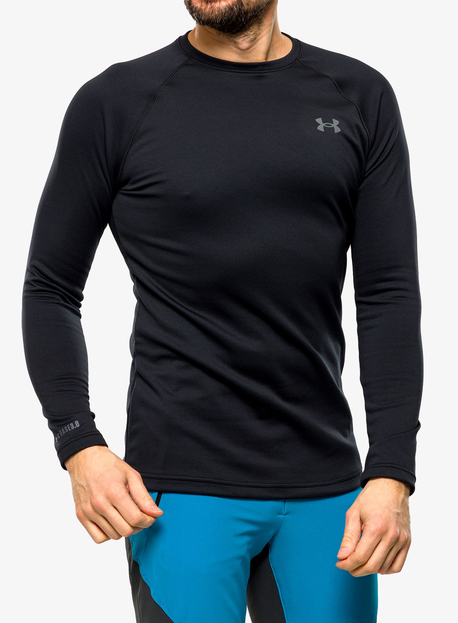 Термокофта Under Armour Packaged Base 3.0 Crew - black/pitch gray