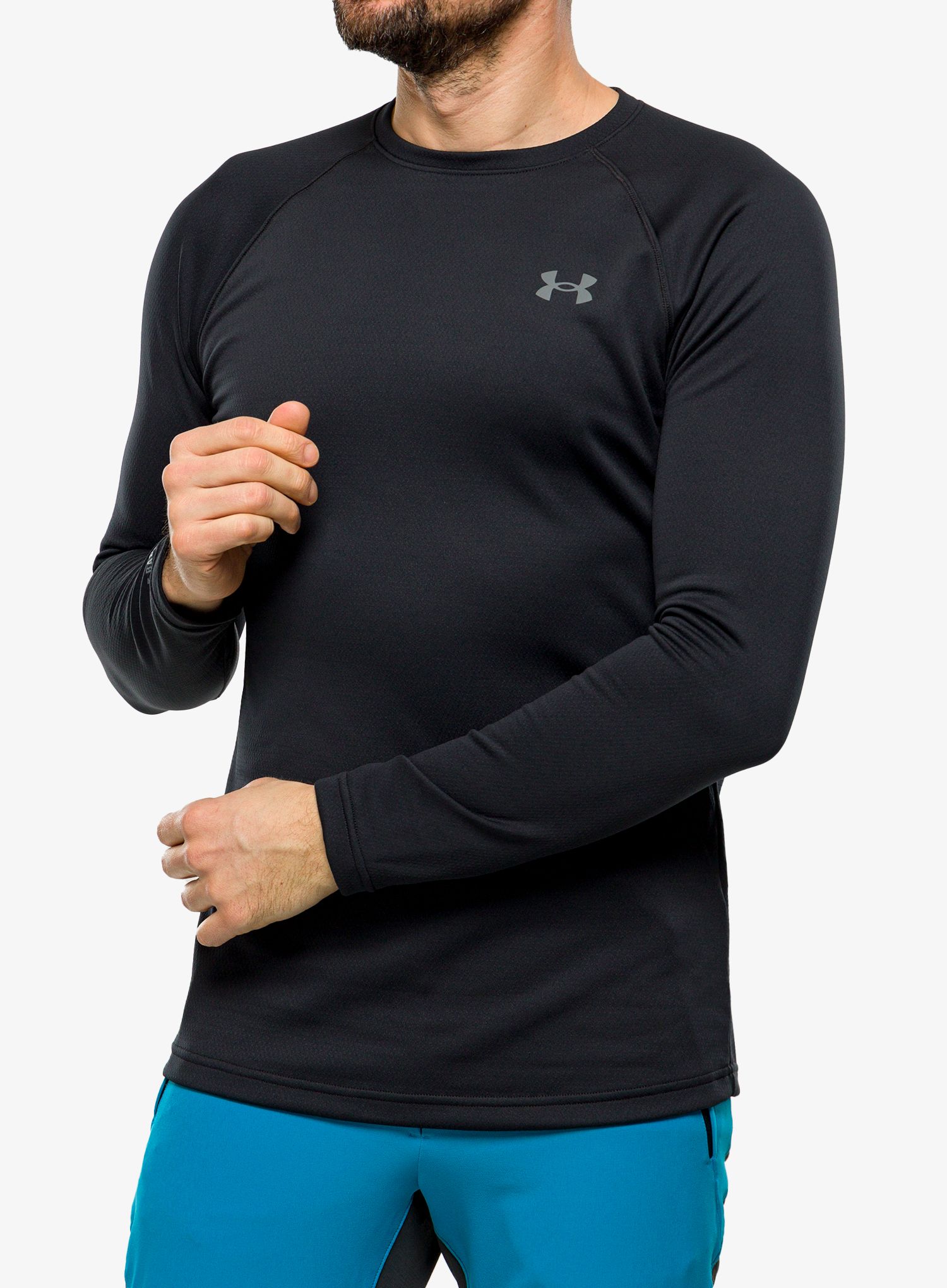 Термокофта Under Armour Packaged Base 3.0 Crew - black/pitch gray