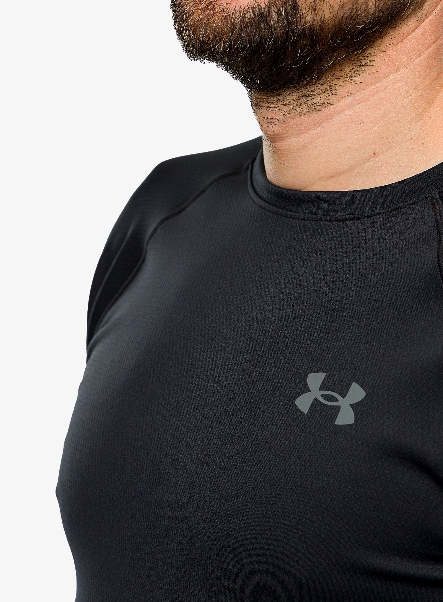 Термокофта Under Armour Packaged Base 3.0 Crew - black/pitch gray