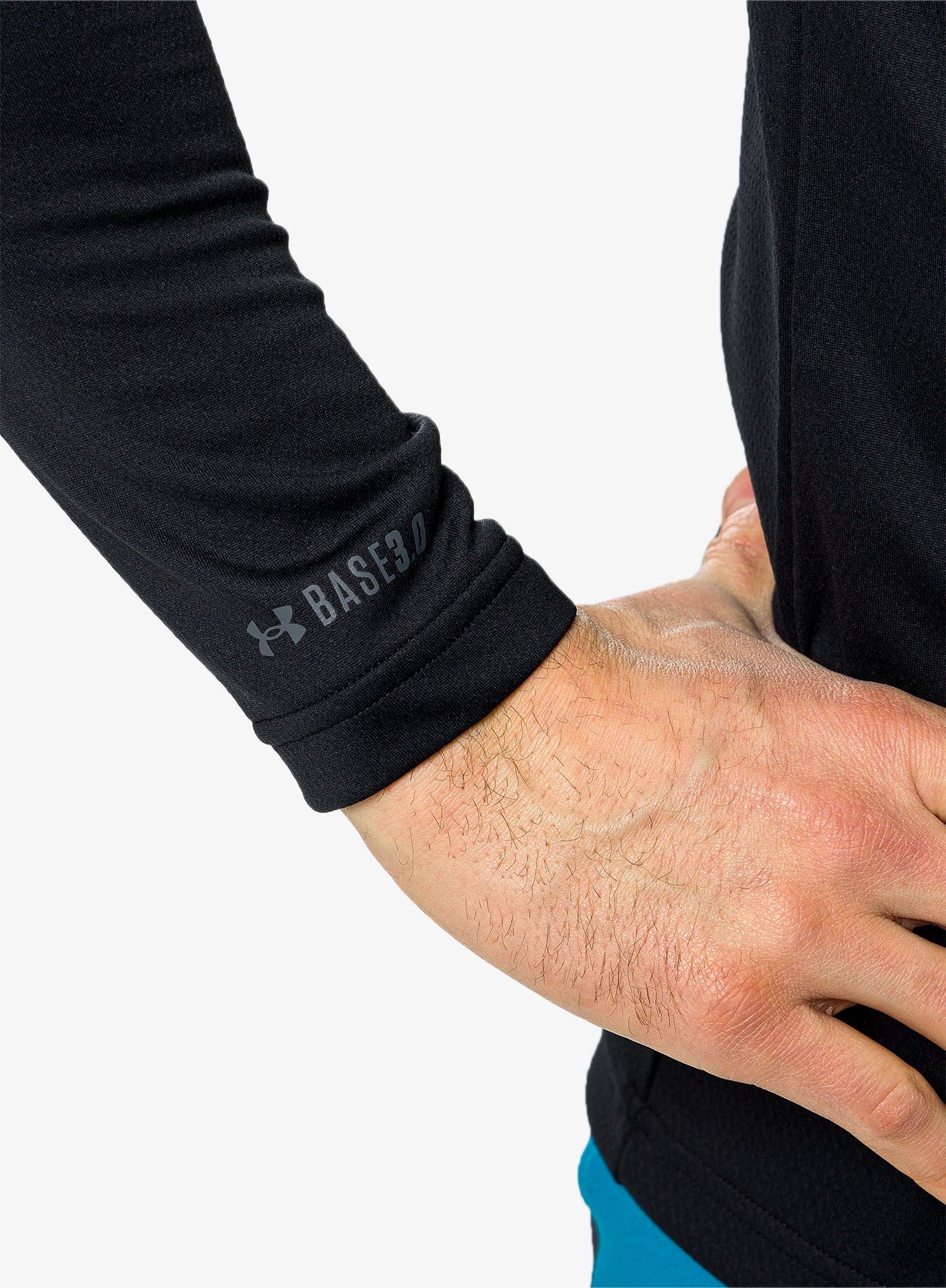 Термокофта Under Armour Packaged Base 3.0 Crew - black/pitch gray