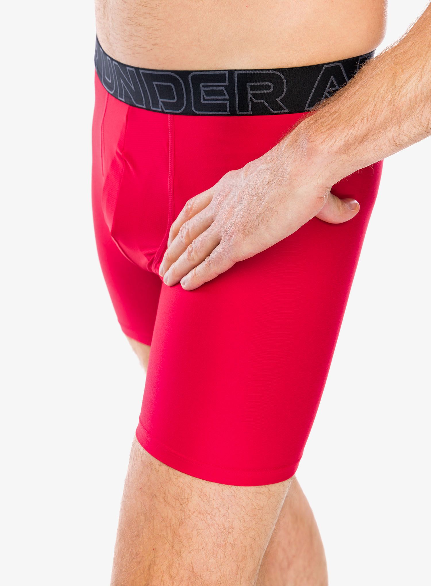 Боксери  Under Armour Performance Tech 6 in 3-Pack Boxerjock - red/castlerock full heather