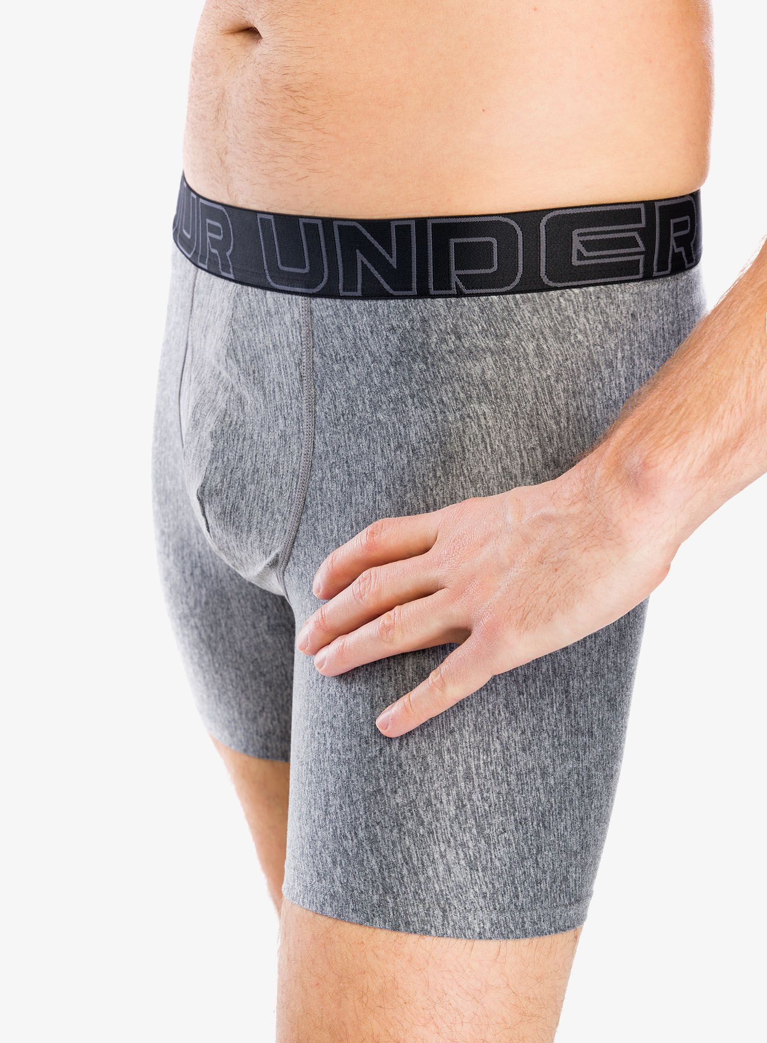 Боксери  Under Armour Performance Tech 6 in 3-Pack Boxerjock - red/castlerock full heather