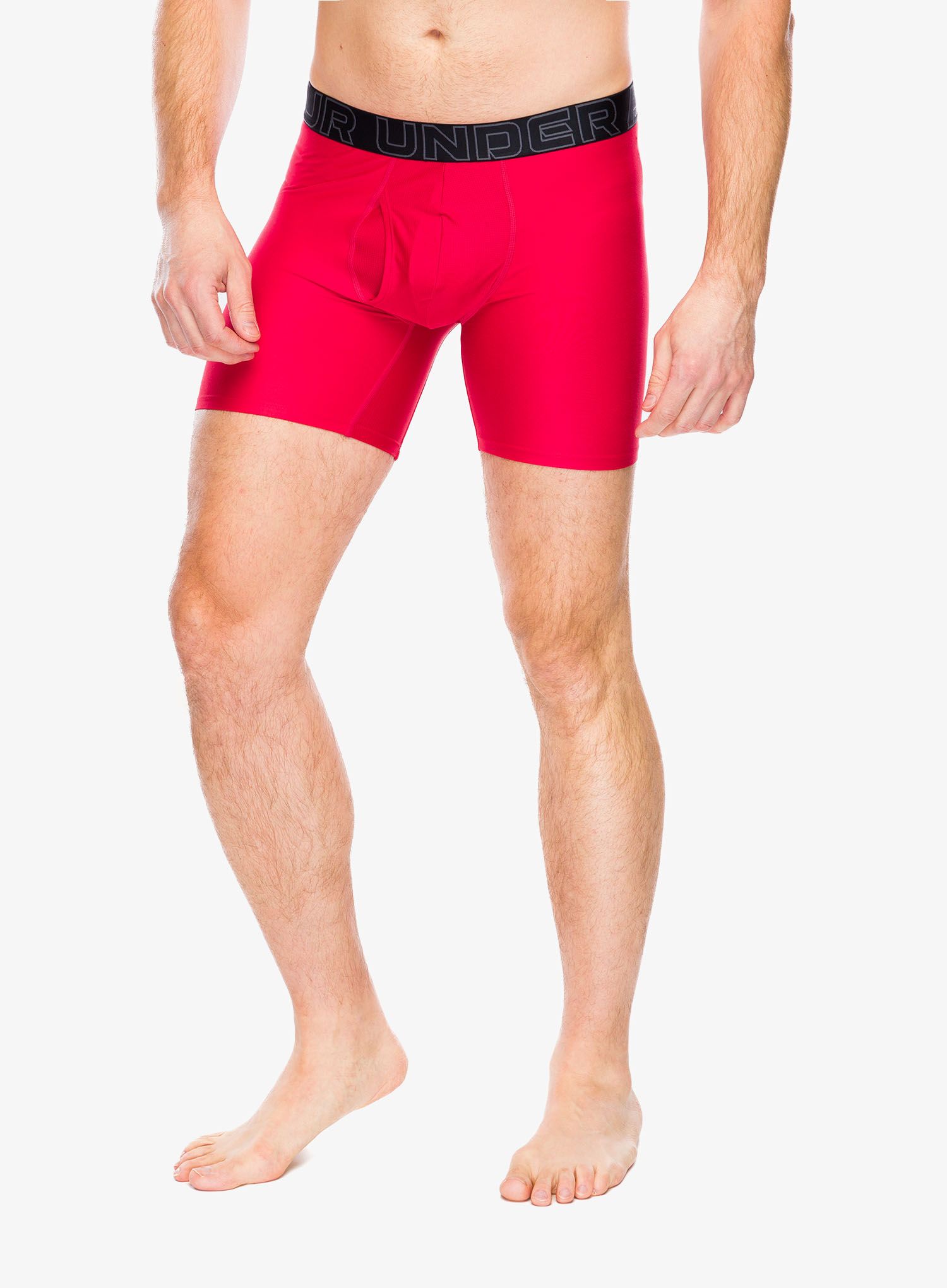 Боксери  Under Armour Performance Tech 6 in 3-Pack Boxerjock - red/castlerock full heather