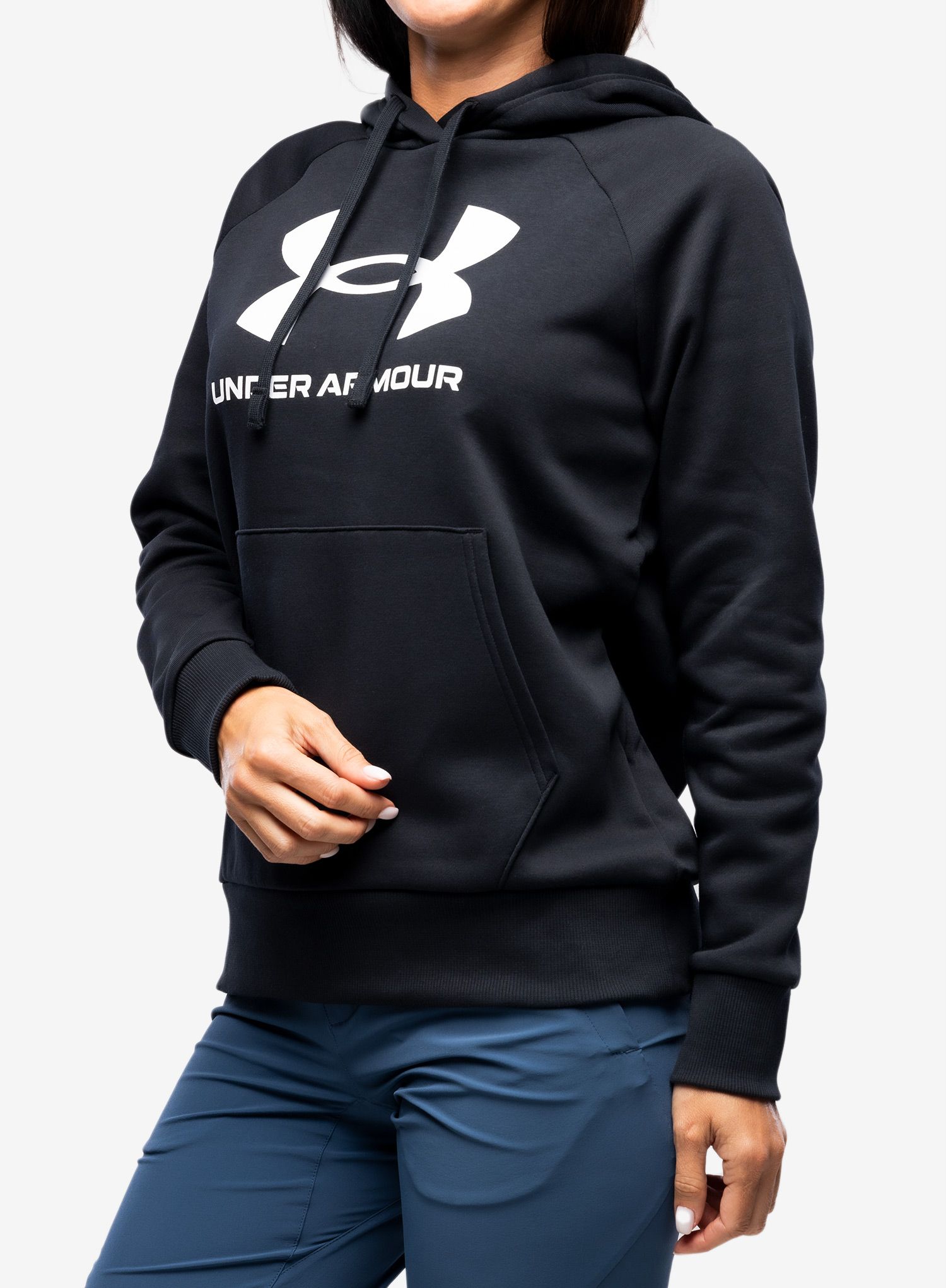 Кофта жіноча Under Armour Rival Fleece Big Logo Hoody - black/white