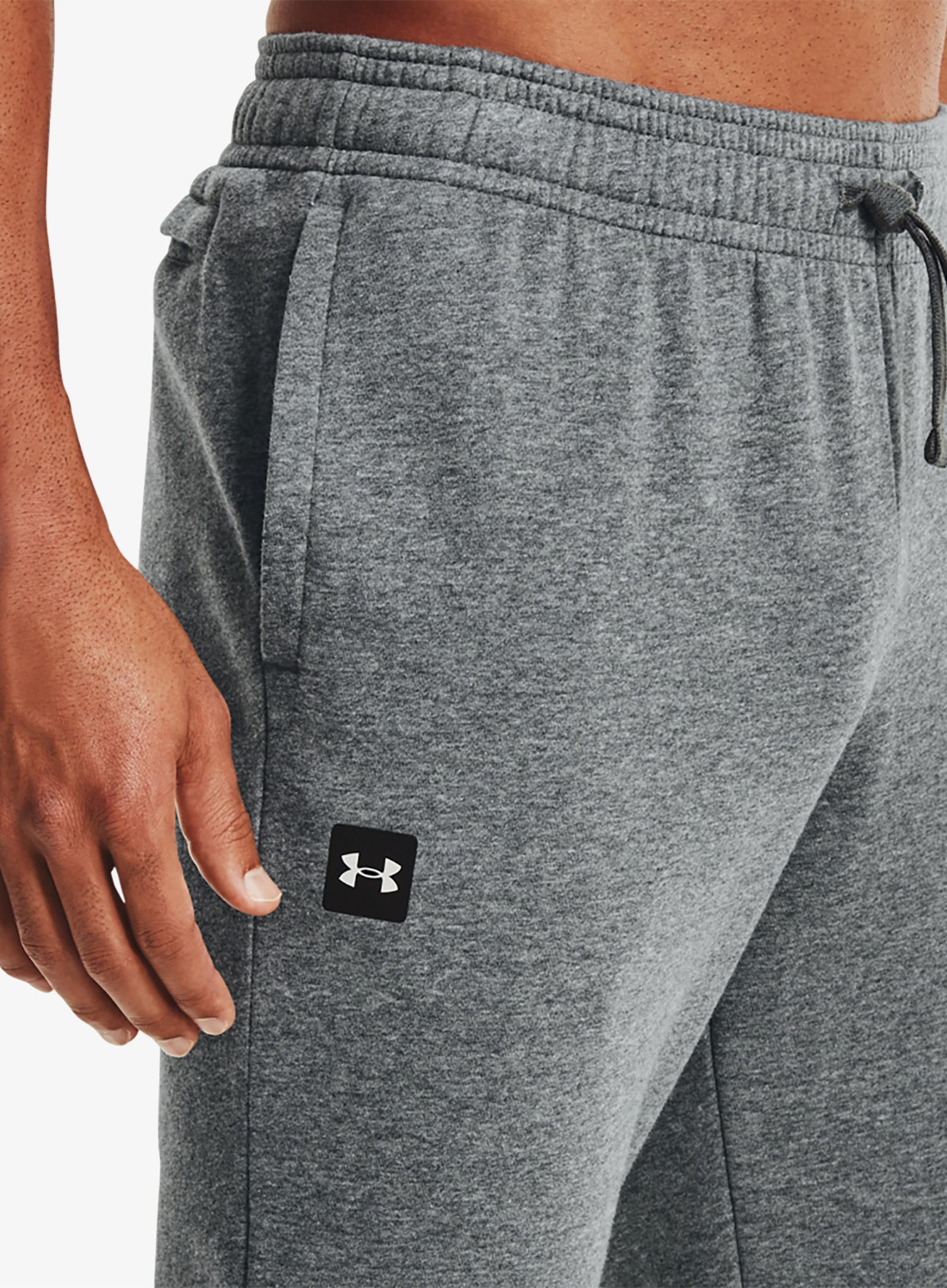 Штани Under Armour Rival Fleece Joggers - pitch gray heather/onyx white