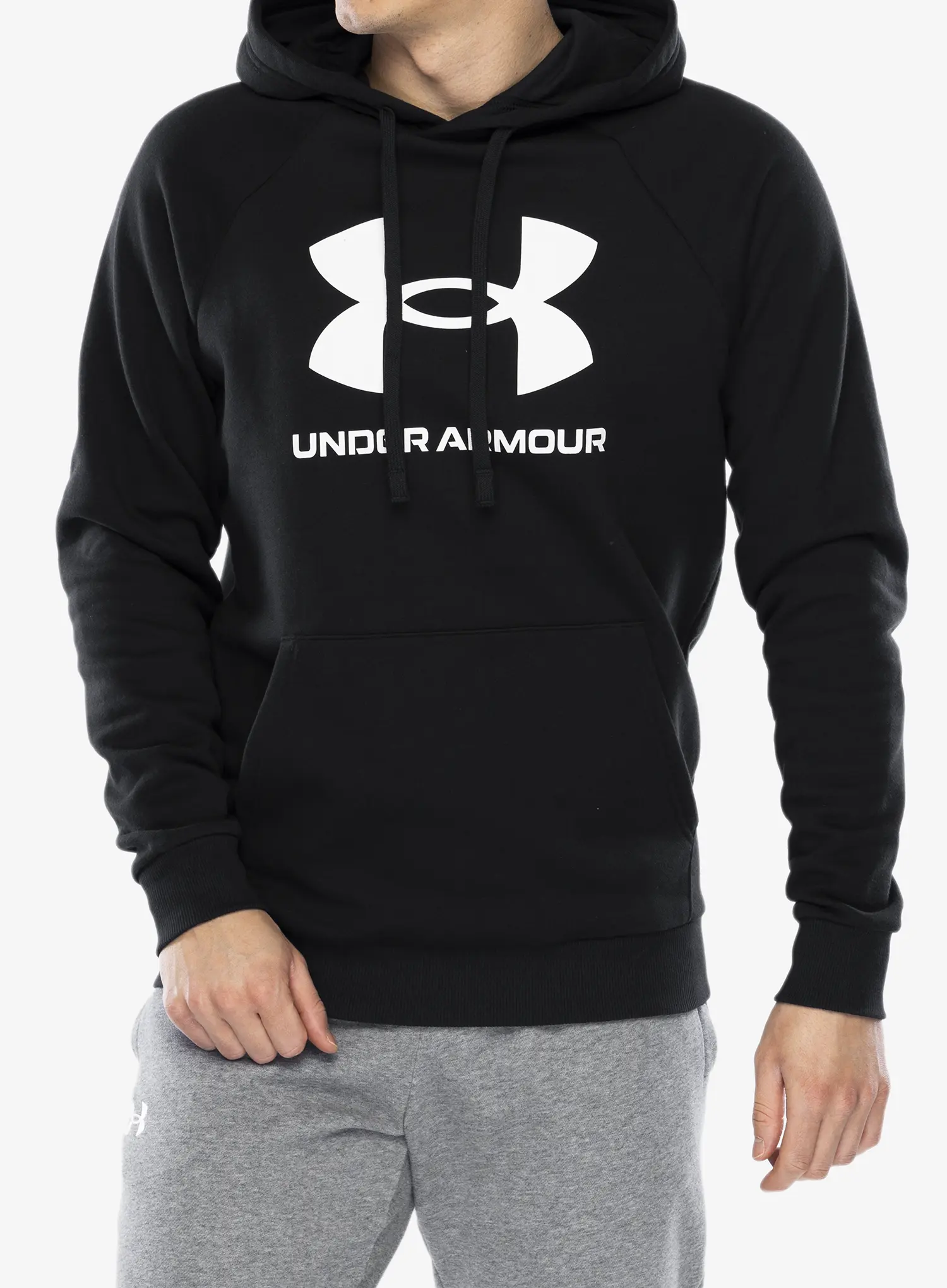 Кофта з каптуром Under Armour Rival Fleece Logo Hoodie - black/white