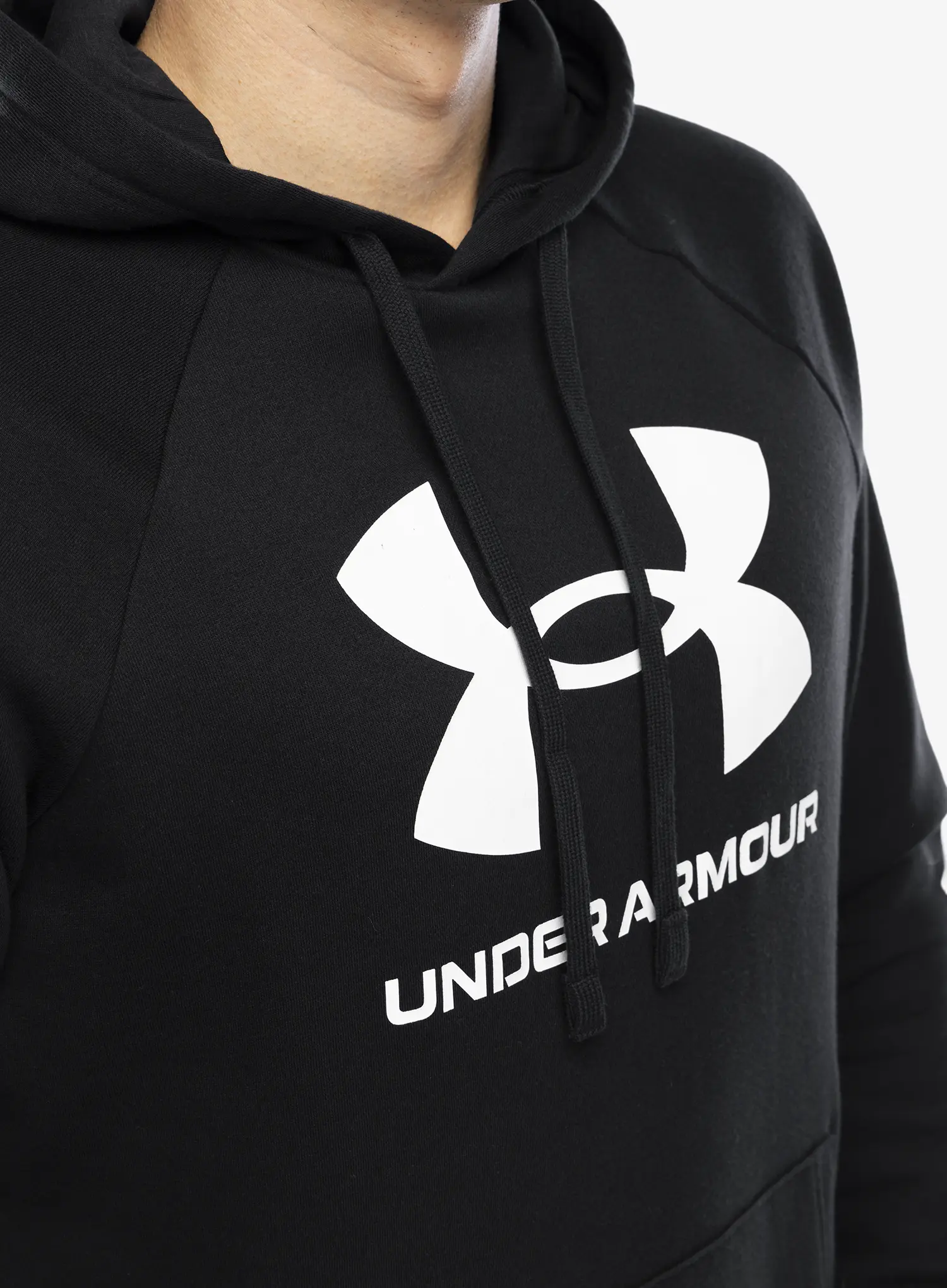 Кофта з каптуром Under Armour Rival Fleece Logo Hoodie - black/white