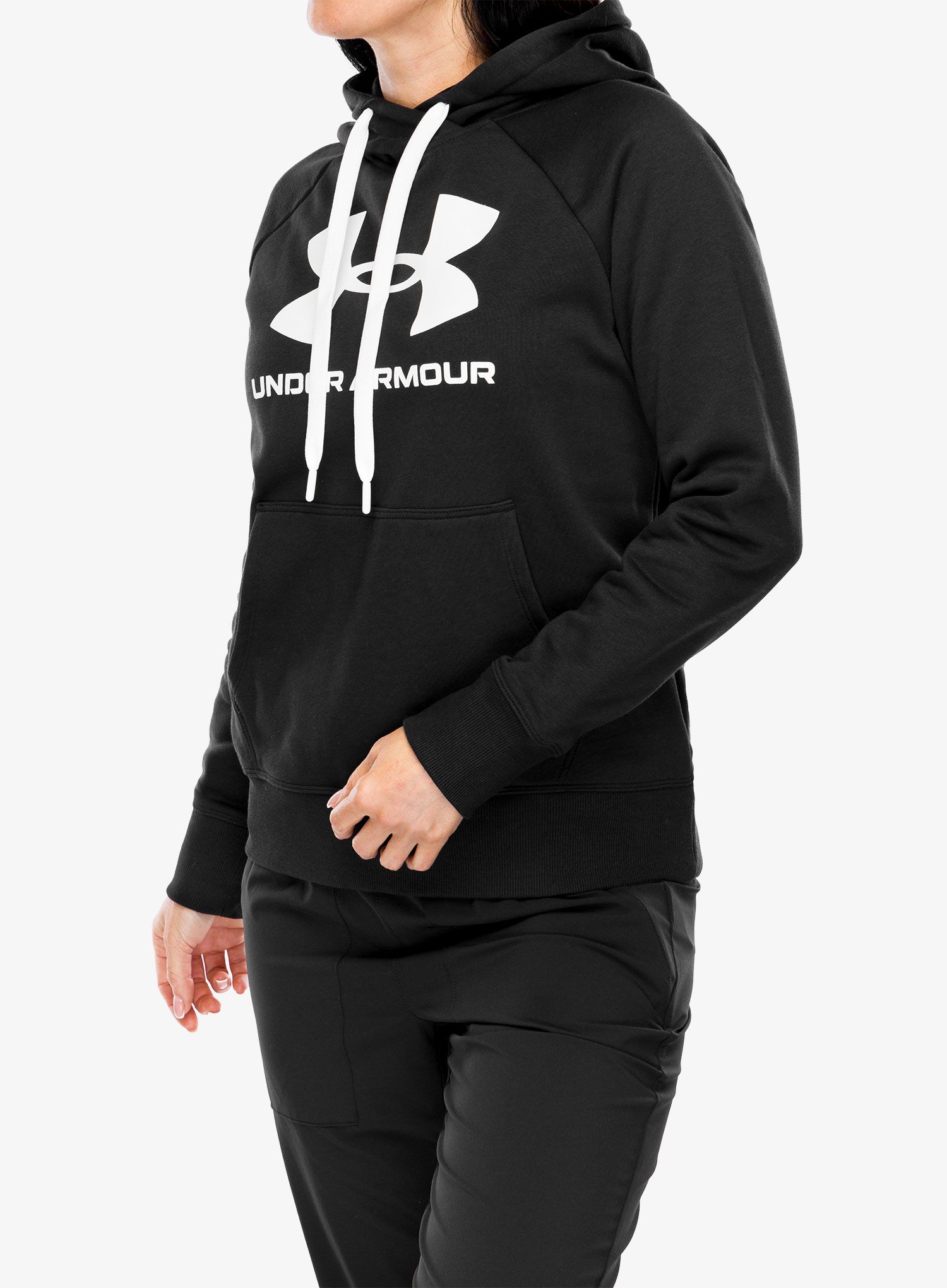 Кофта жіноча Under Armour Rival Fleece Logo Hoodie - black/white/white