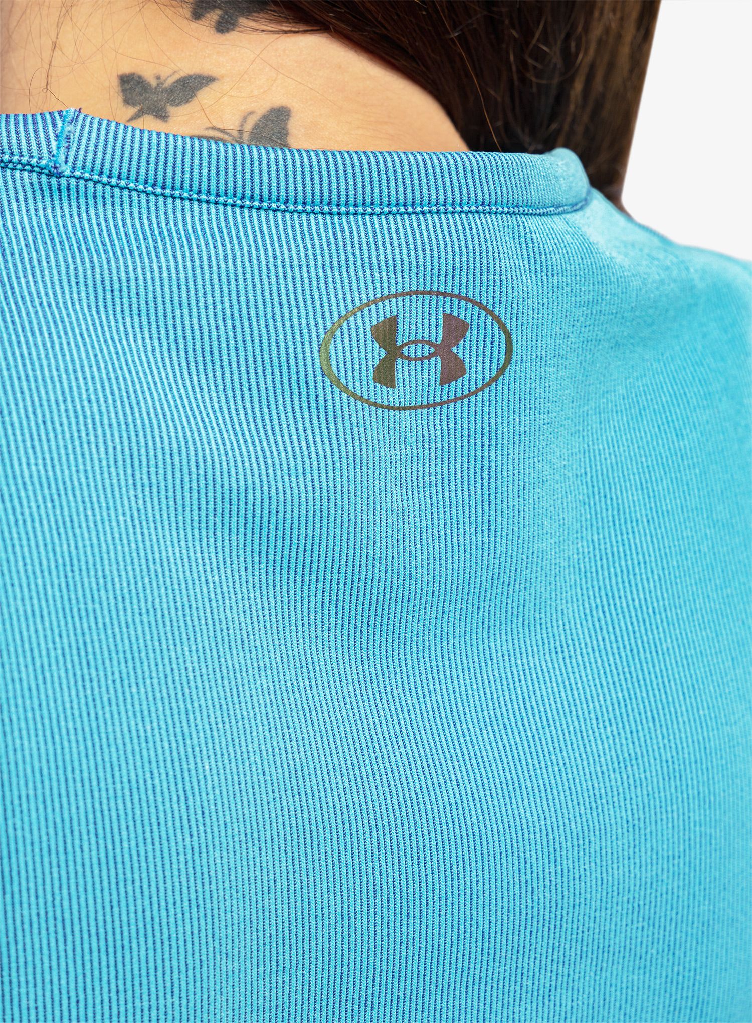Футболка для тренувань жіноча Under Armour Rush Seamless SS - glacier blue/sonar blue/irid