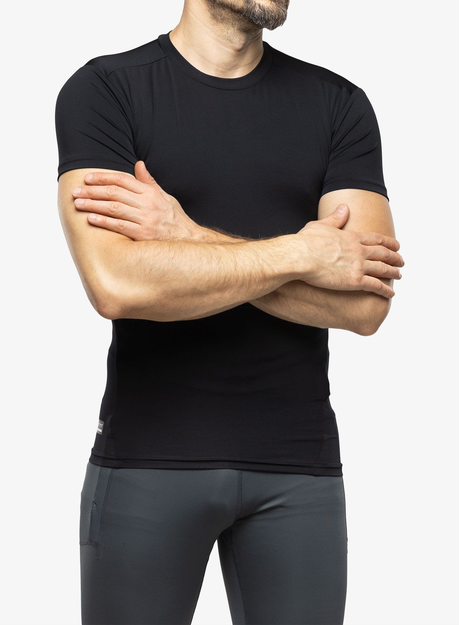 Футболка тактична Under Armour Tactical HeatGear Compression Tee - black/clear