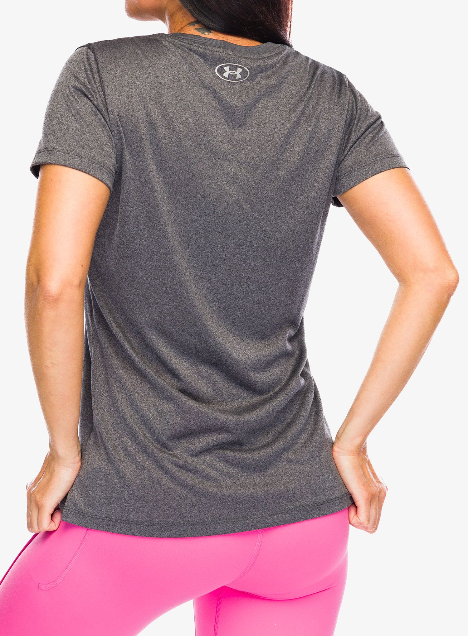 Футболка жіноча Under Armour Tech SSV Solid - carbon heather/metallic silver