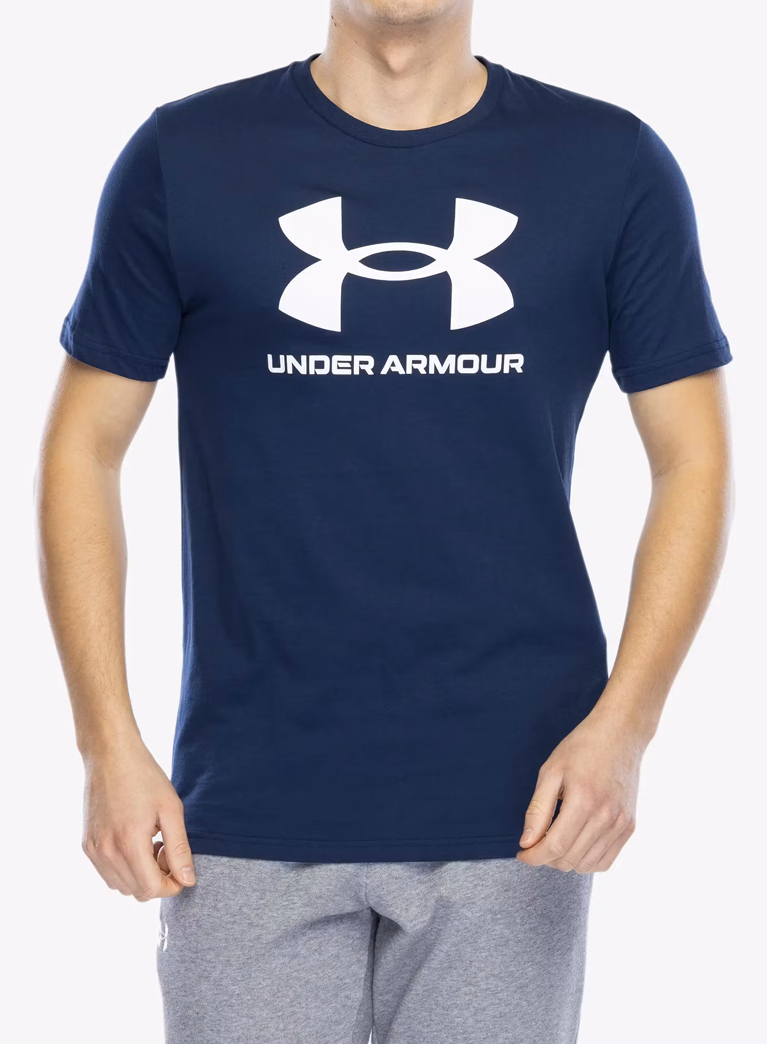 Футболка з принтом Under Armour UA Logo Short Sleeve - academy/white