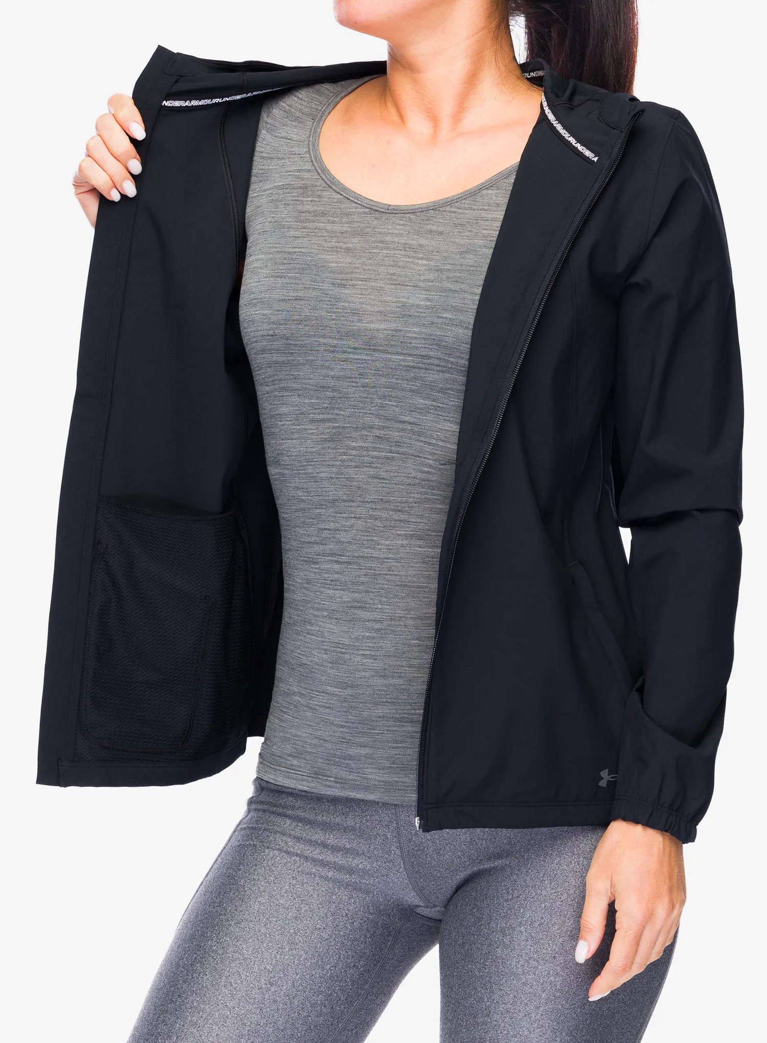 Куртка для бігу жіноча Under Armour UA OutRun The Storm Jacket - black/reflective/reflective