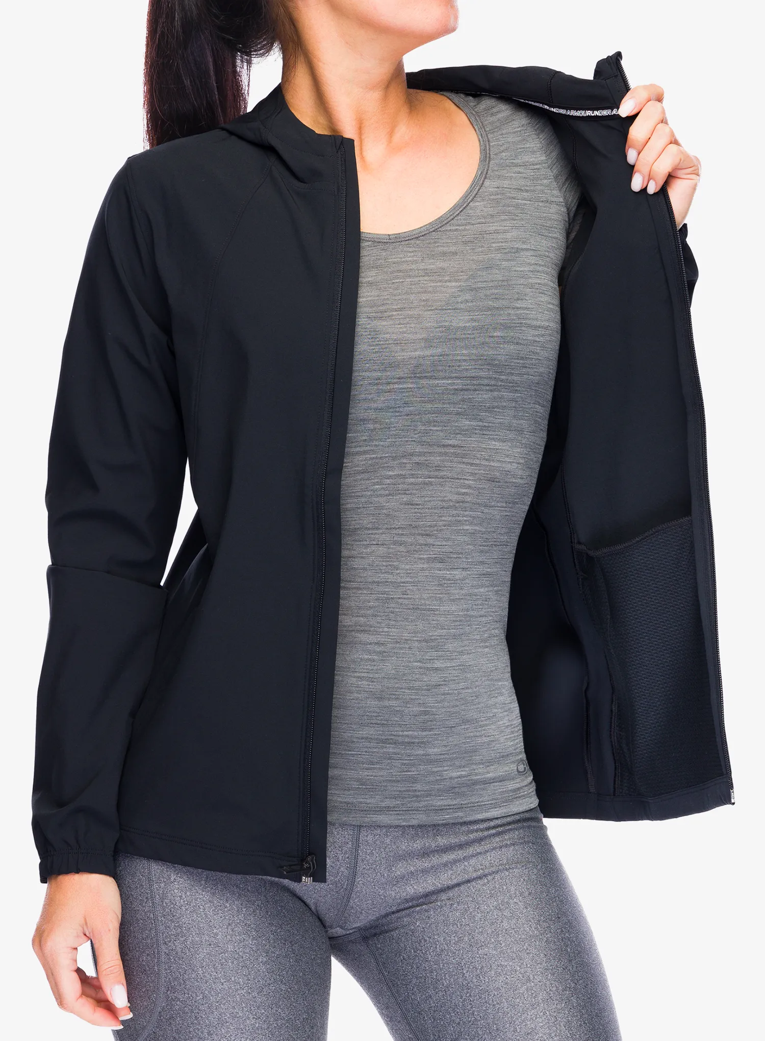Куртка для бігу жіноча Under Armour UA OutRun The Storm Jacket - black/reflective/reflective