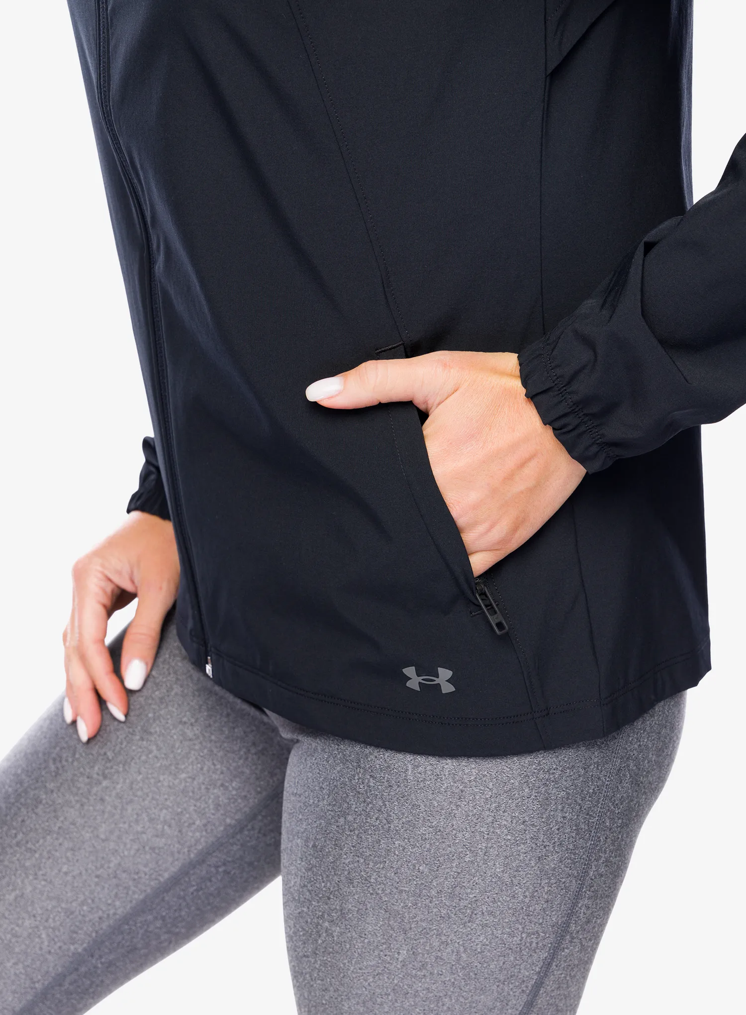 Куртка для бігу жіноча Under Armour UA OutRun The Storm Jacket - black/reflective/reflective